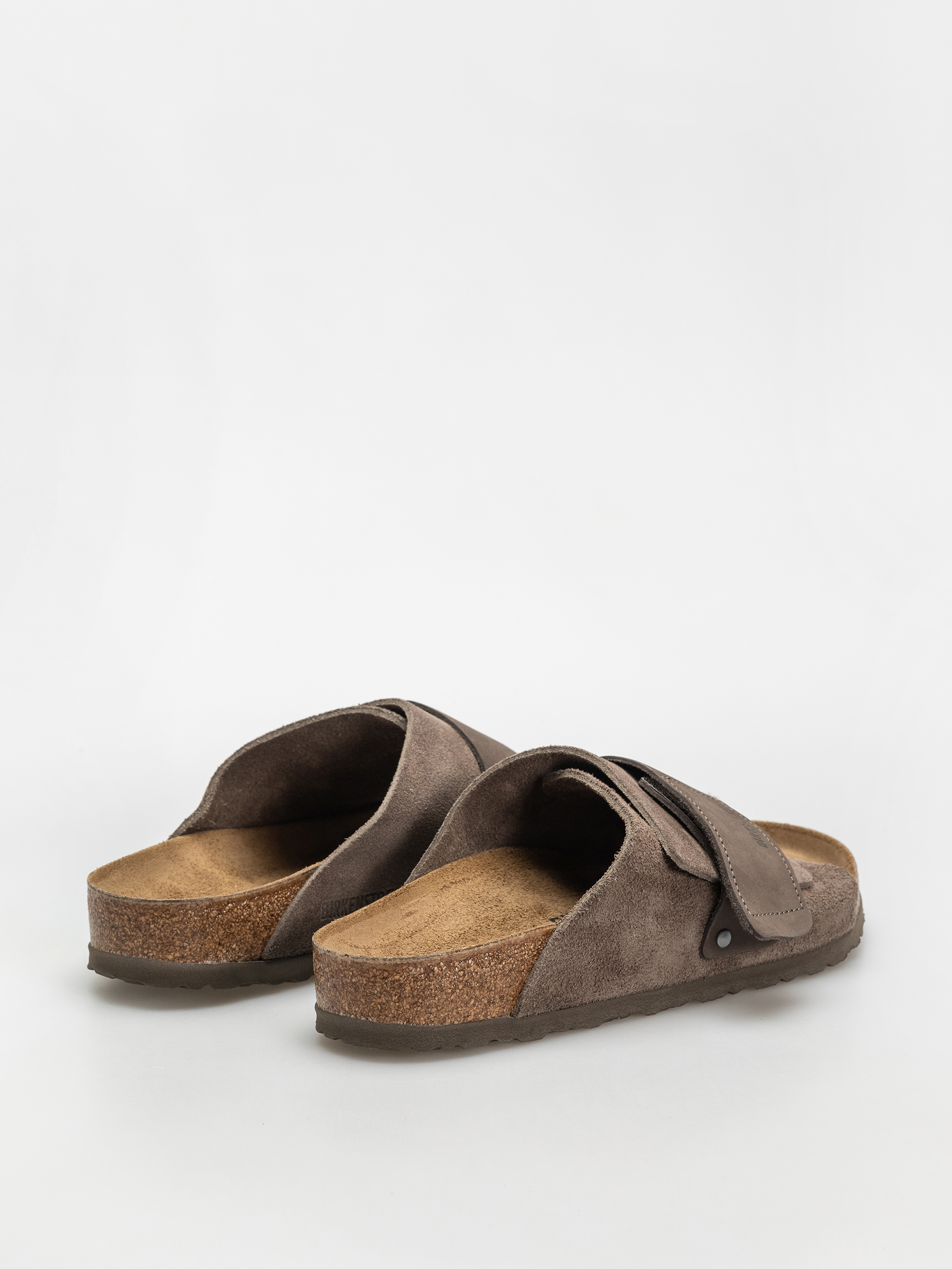 Birkenstock Kyoto Nubuck Suede Leather Regular Flip-flops (concrete gray)