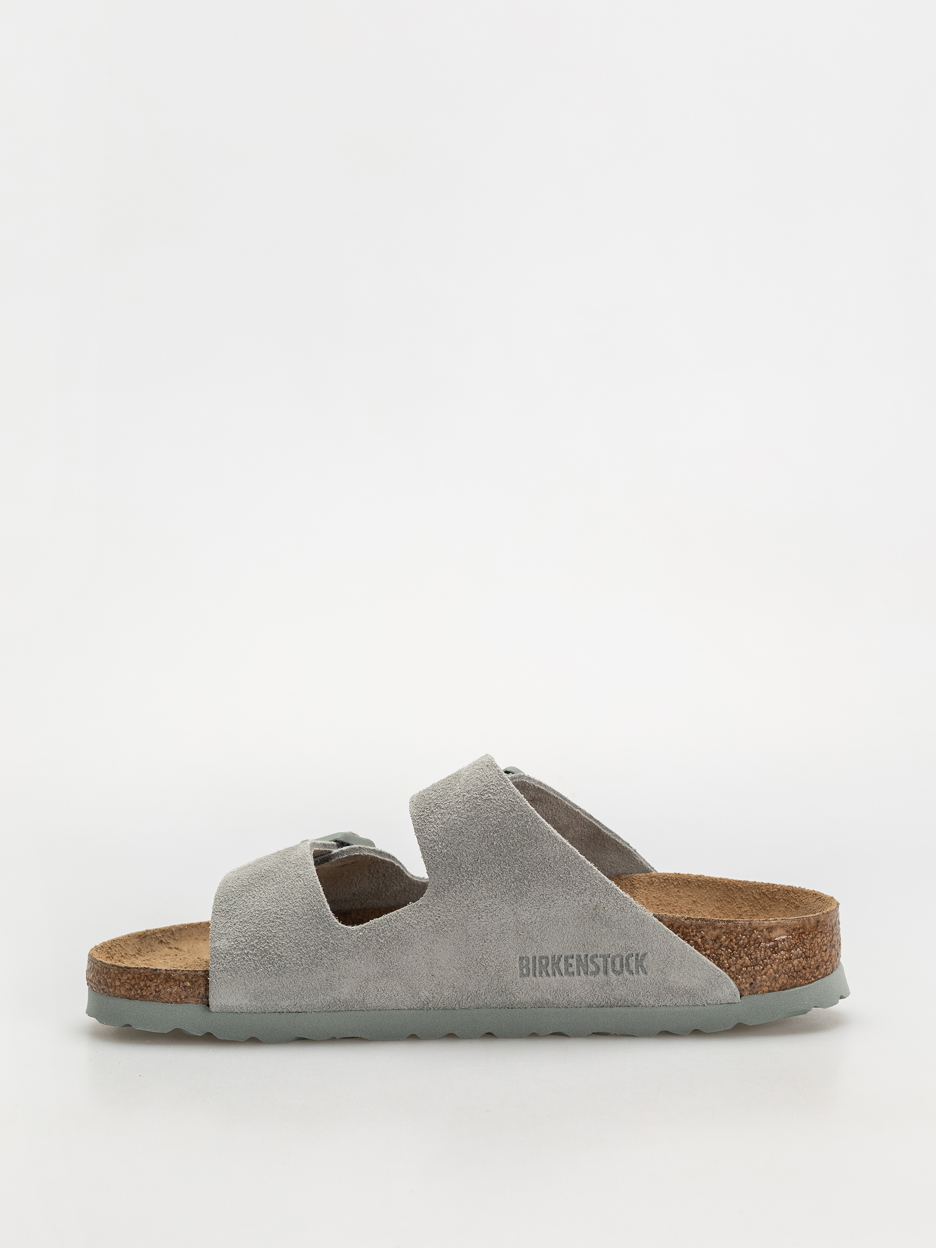 Birkenstock Arizona Suede Leather Narrow Wmn Flip-flops (pure sage)