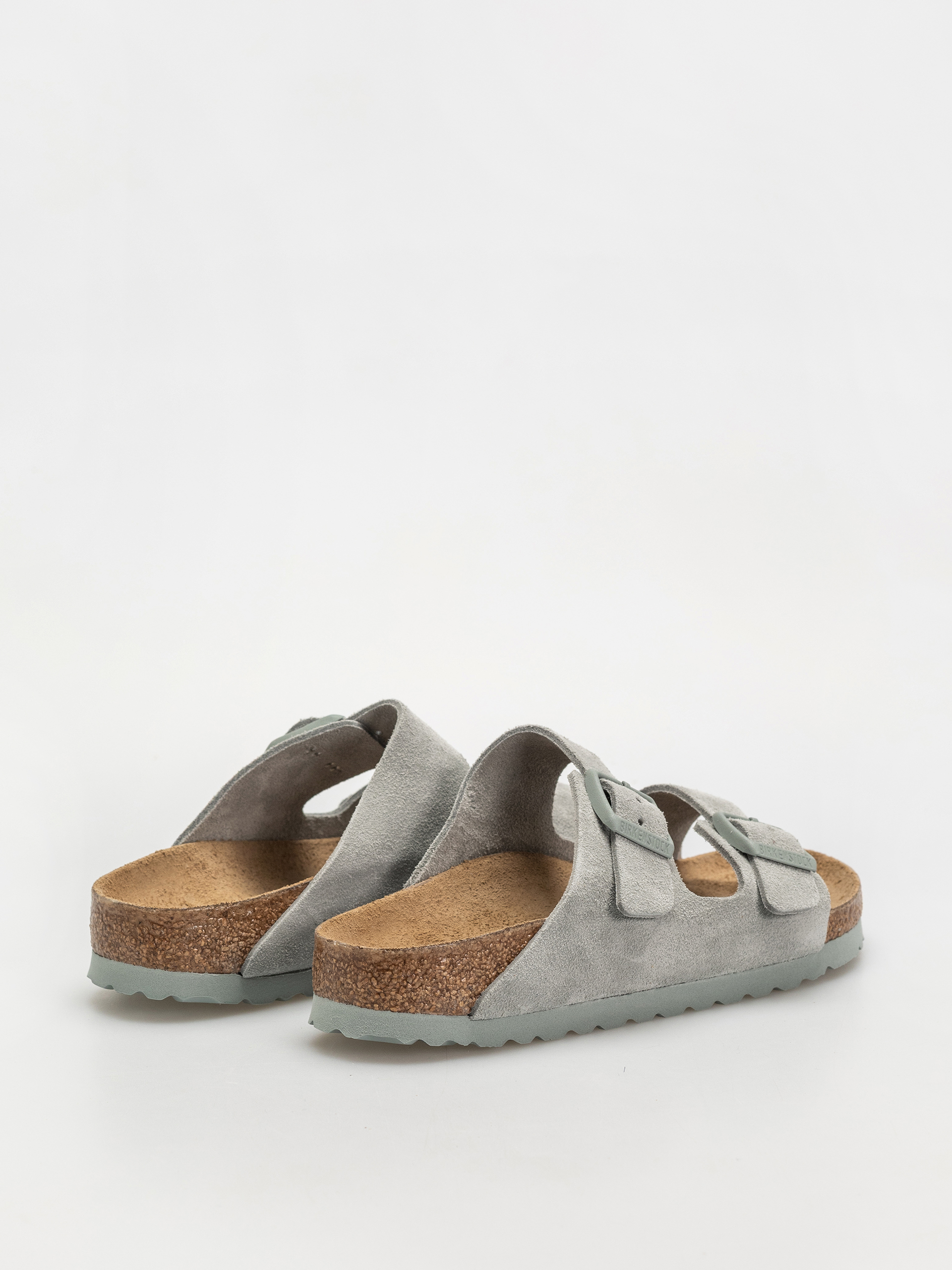 Birkenstock Arizona Suede Leather Narrow Wmn Flip-flops (pure sage)