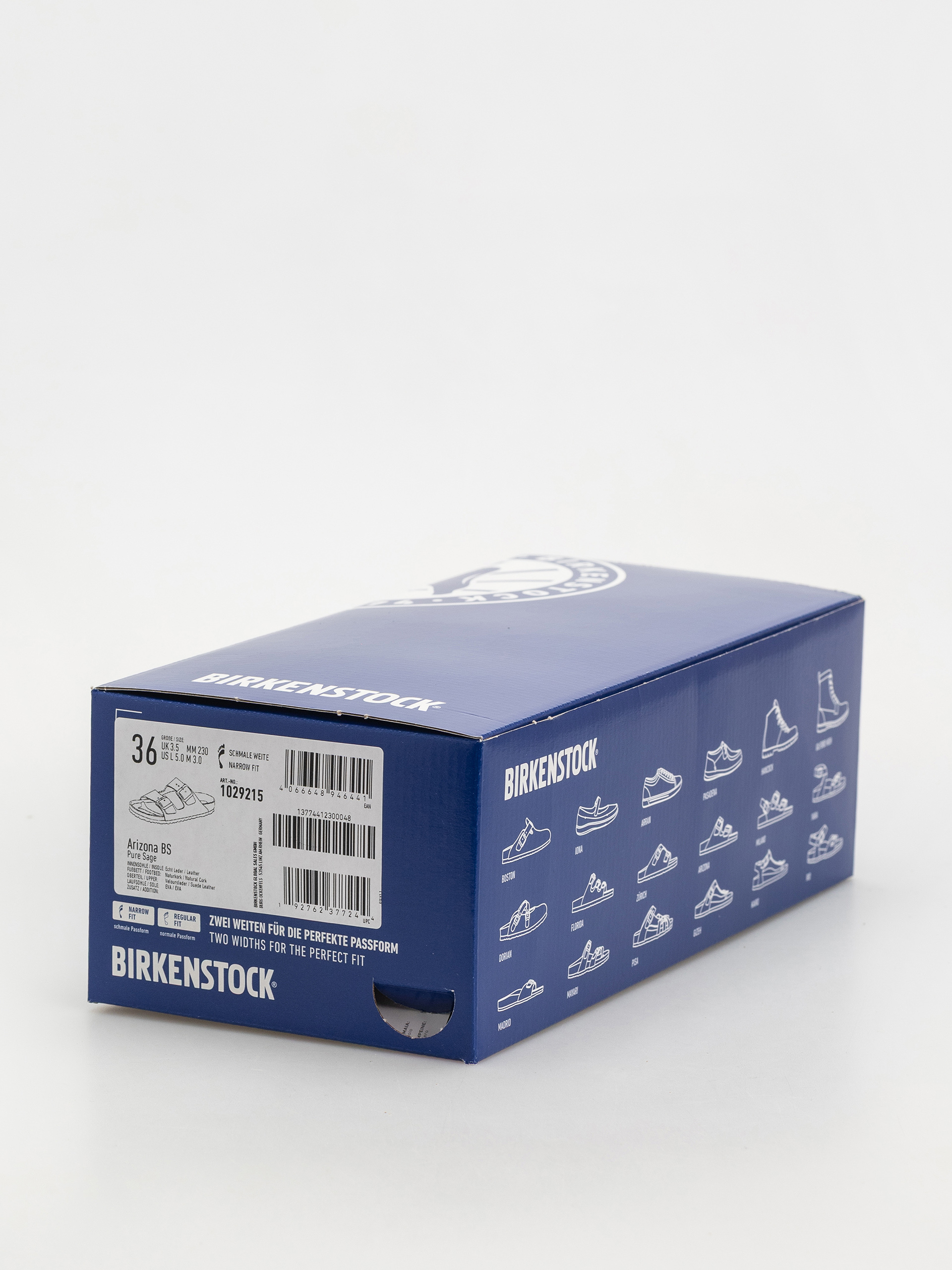 Birkenstock Arizona Suede Leather Narrow Wmn Flip Flops (pure sage)