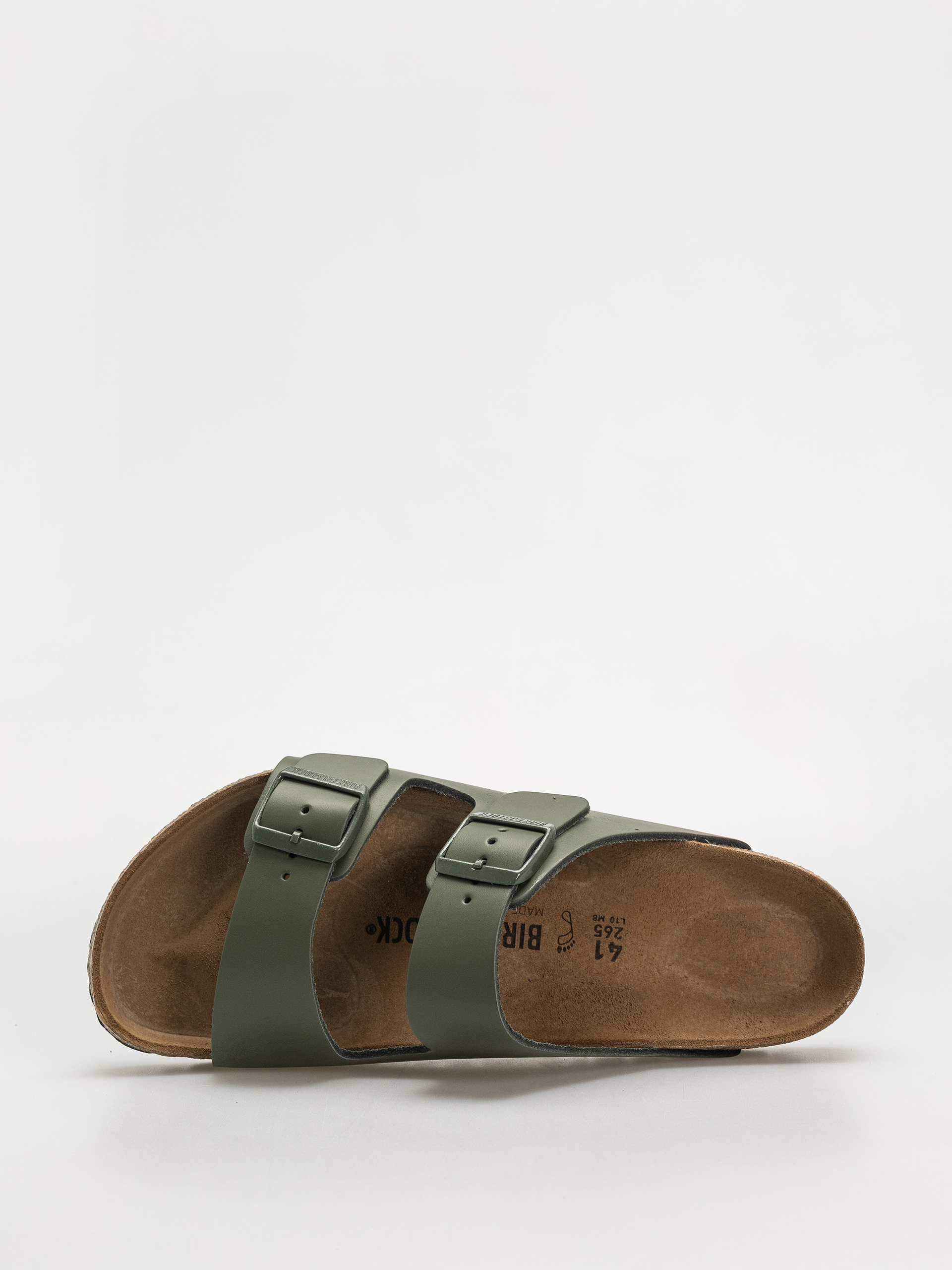 Birkenstock Arizona Natural Leather Regular Flip-flops (thyme)