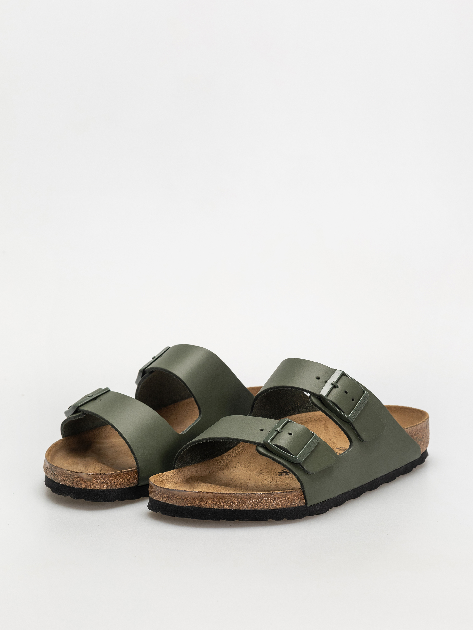 Birkenstock Arizona Natural Leather Regular Flip Flops (thyme)