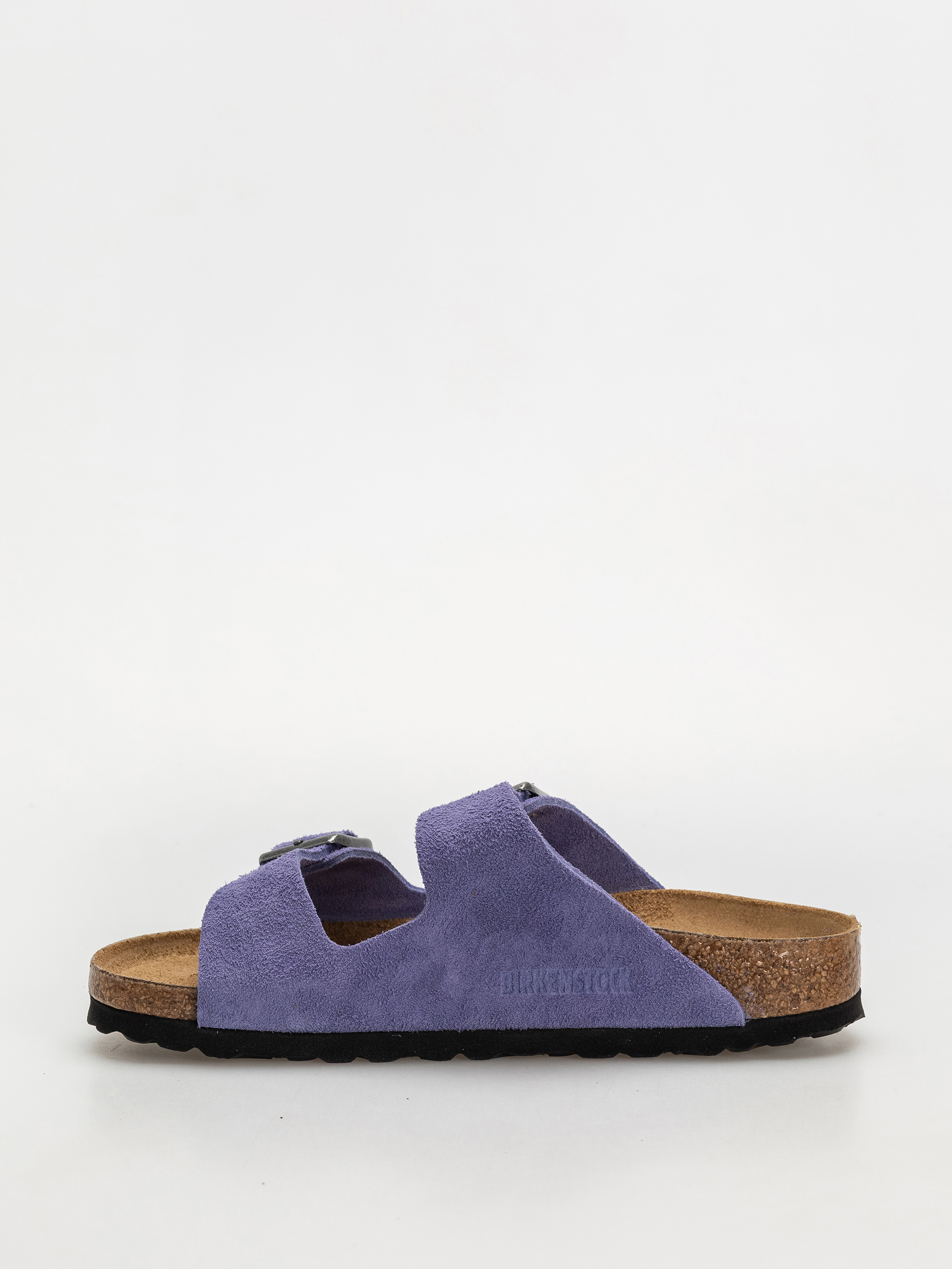 Birkenstock Arizona Suede Leather Narrow Wmn Flip Flops (purple dusk)
