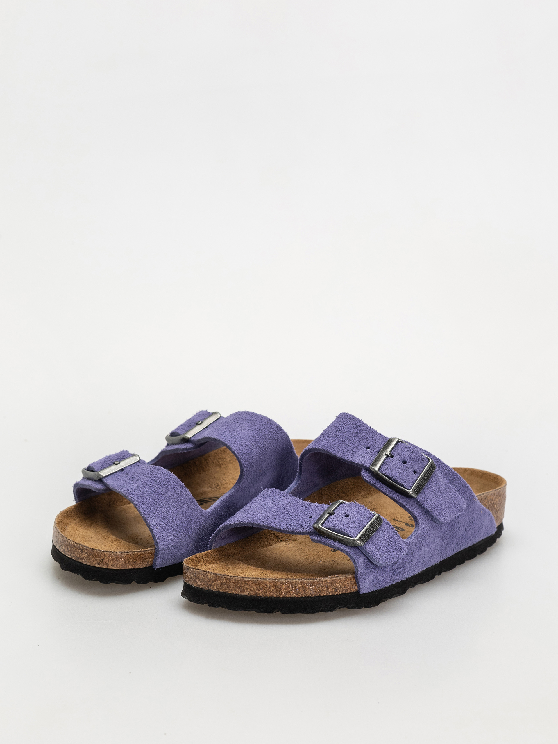 Birkenstock Arizona Suede Leather Narrow Wmn Flip-flops (purple dusk)