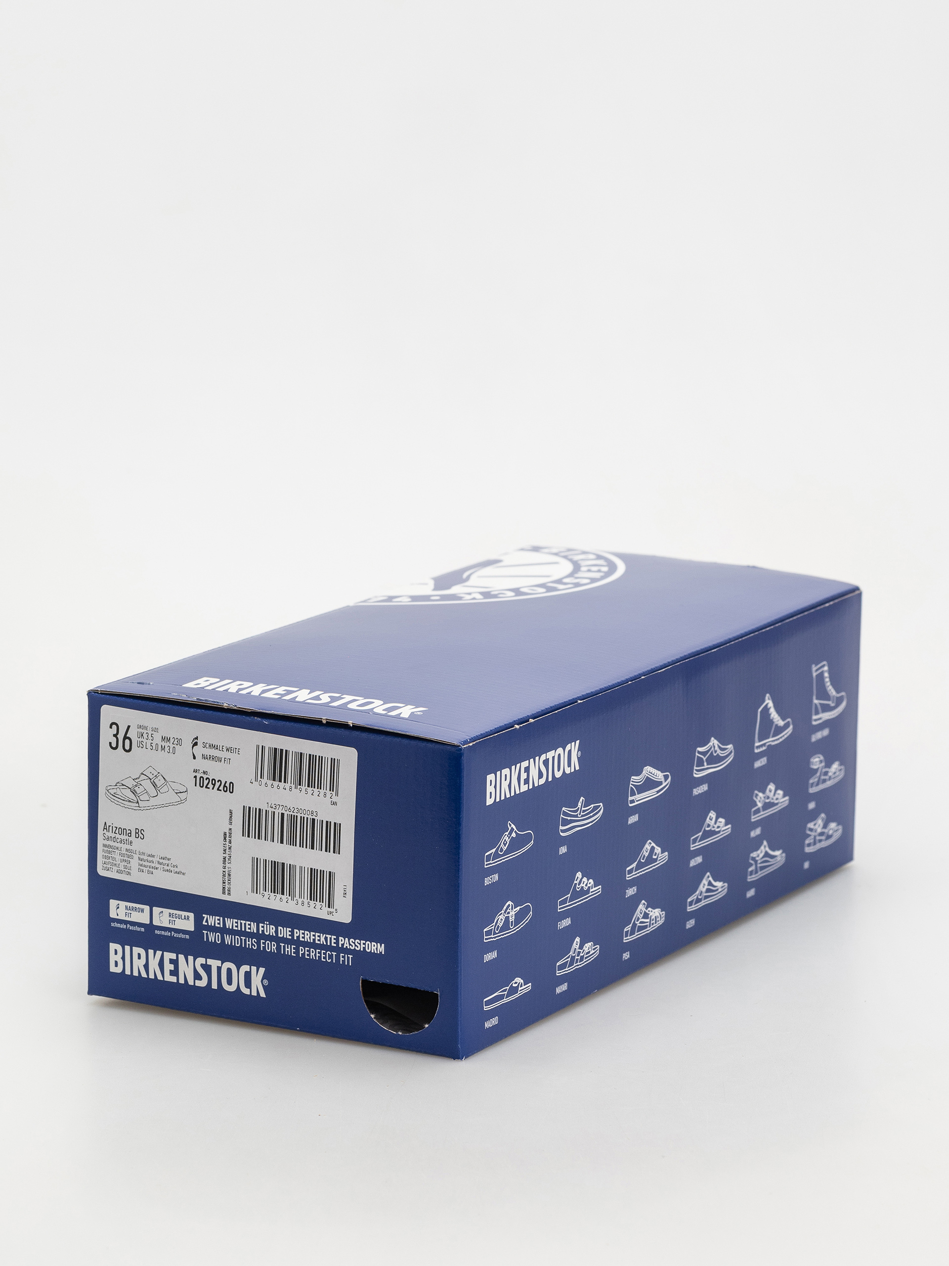 Birkenstock Arizona Suede Leather Narrow Wmn Flip Flops (sandcastle)