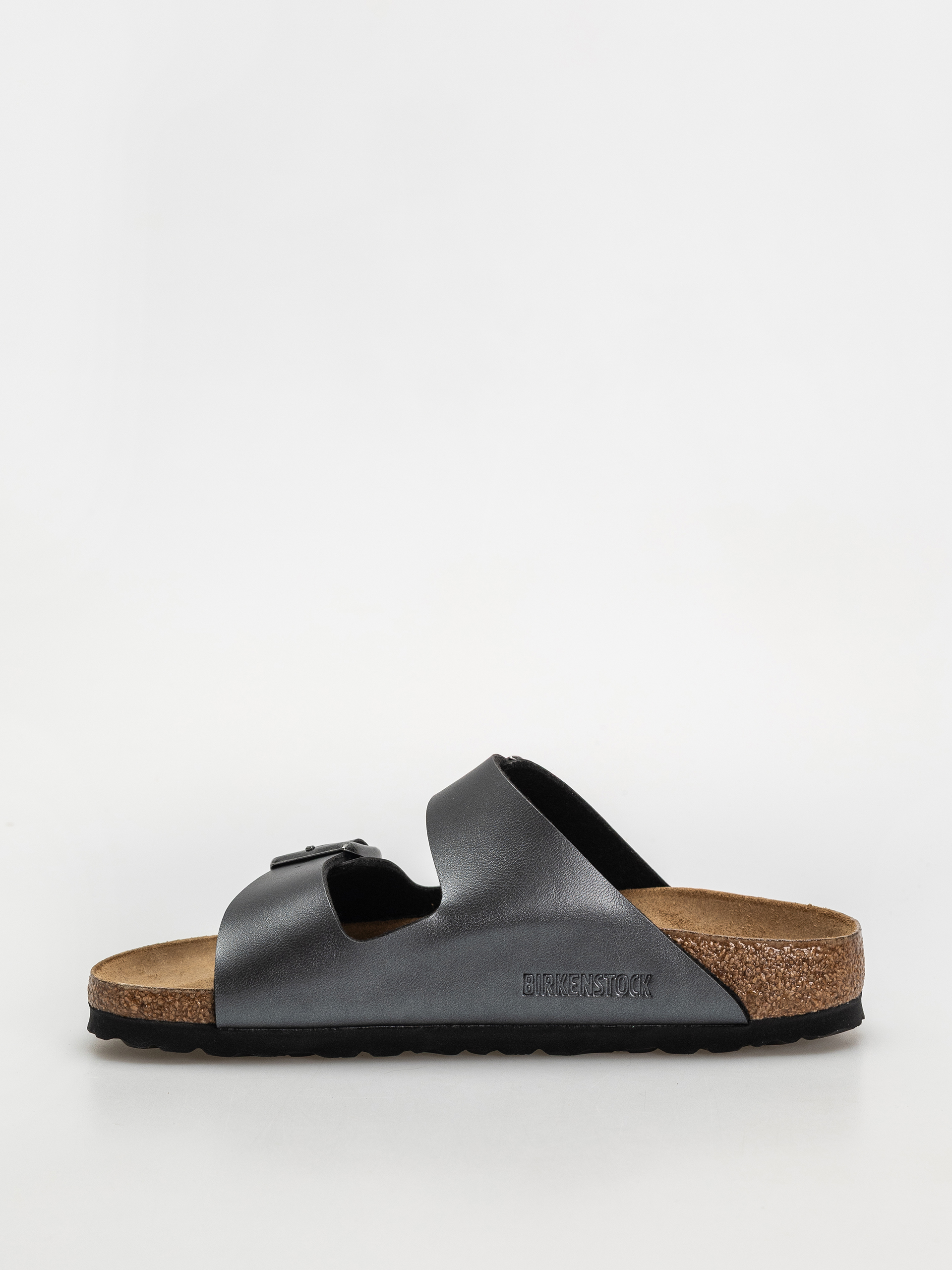 Birkenstock Arizona Birko Flor Metallic Narrow Wmn Flip Flops (metallic black)