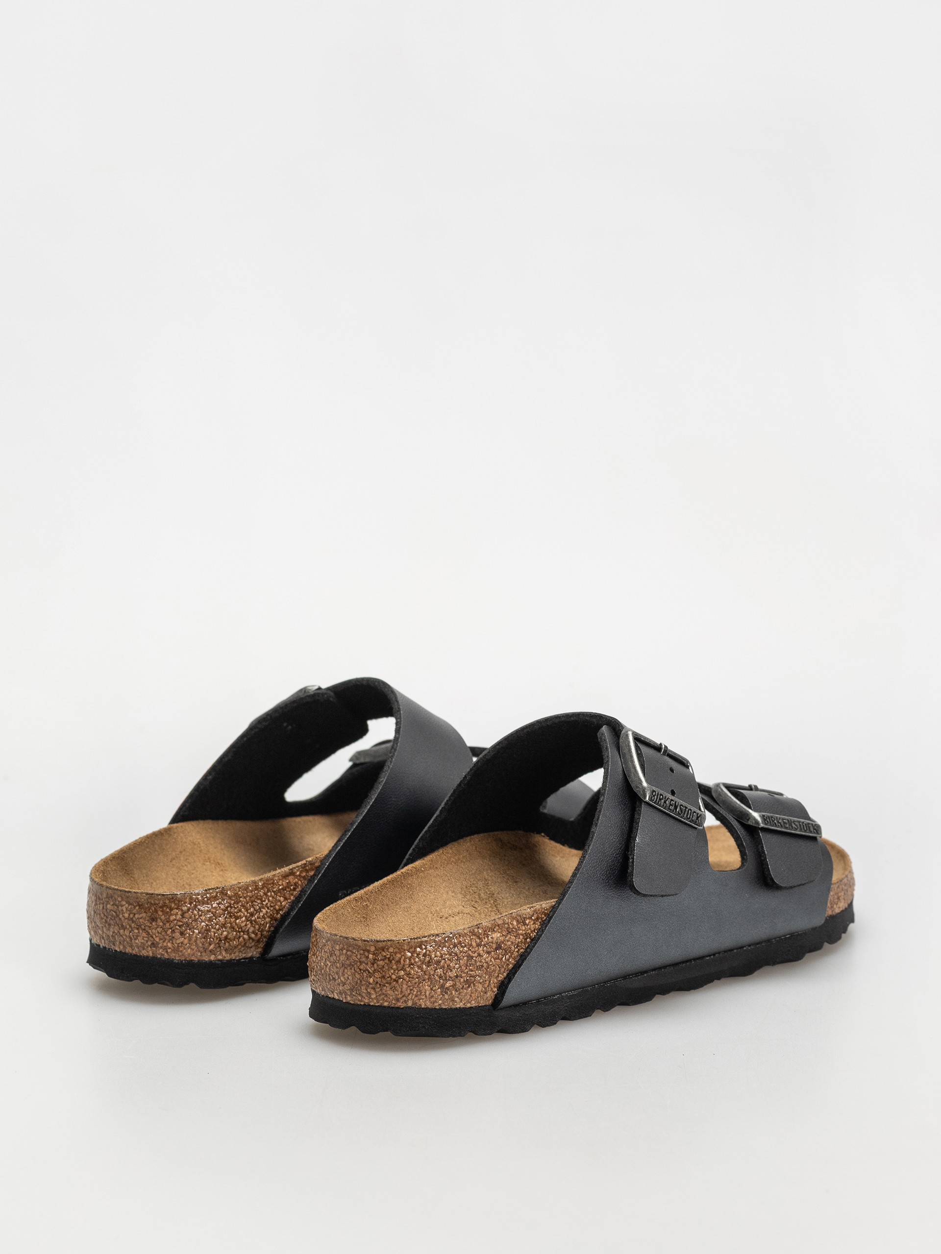 Birkenstock Arizona Birko Flor Metallic Narrow Wmn Flip Flops (metallic black)