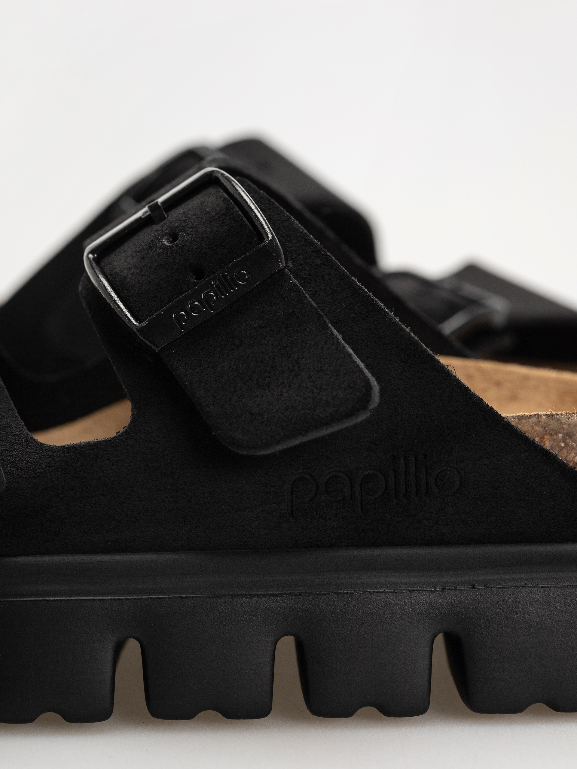 Birkenstock Arizona Chunky Suede Narrow Wmn Flip Flops (black/black)