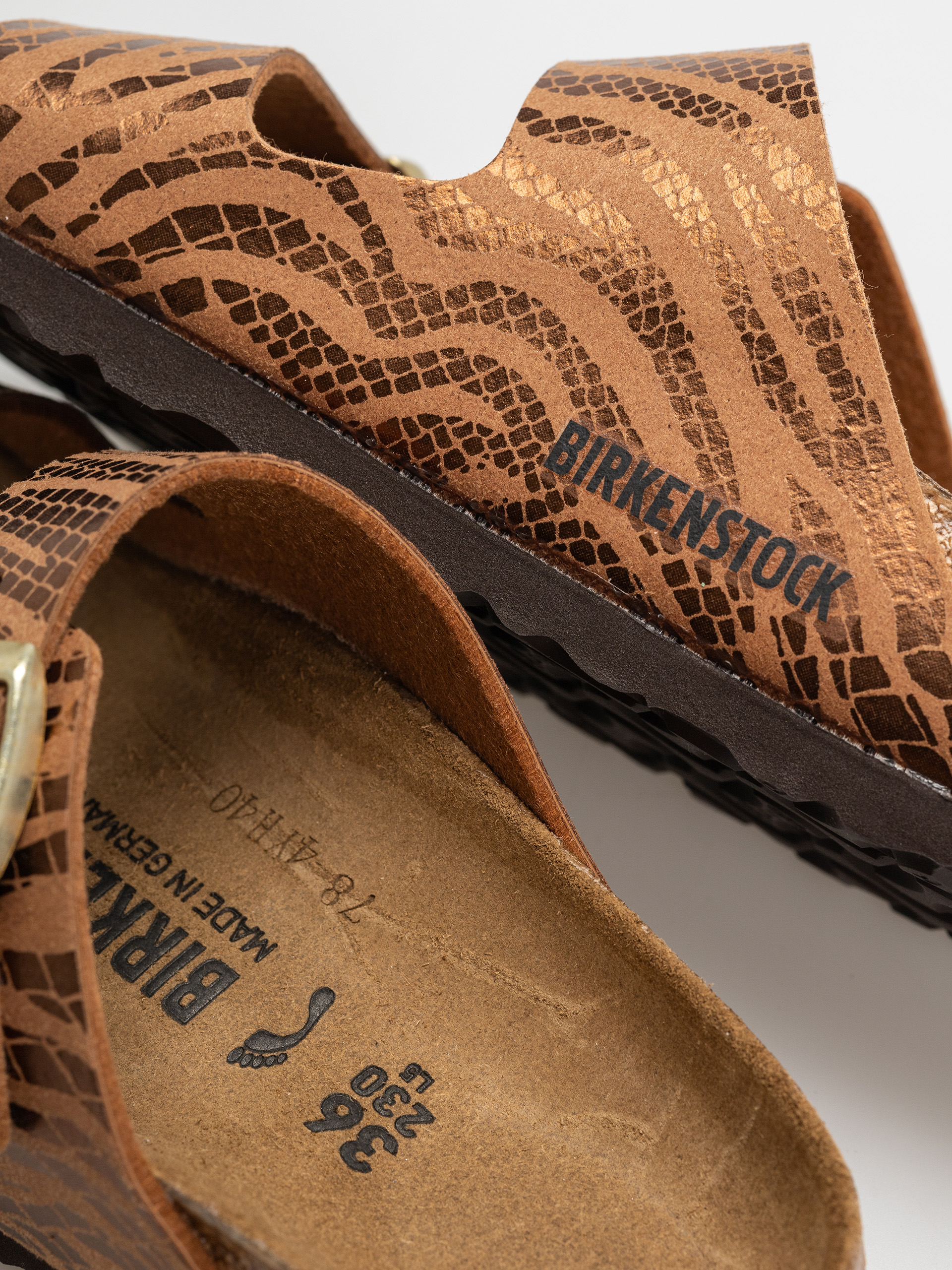 Birkenstock Arizona Animal Print Narrow Wmn Flip-flops (zebra pecan)