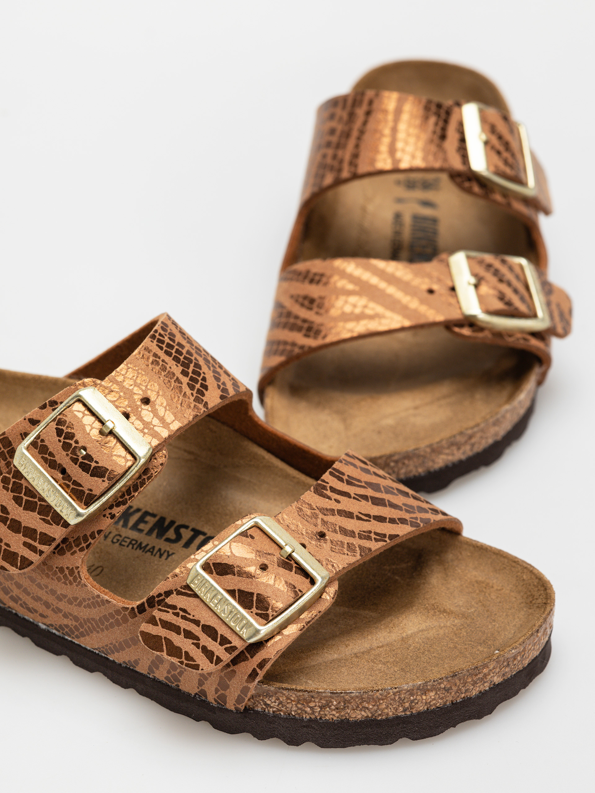 Birkenstock Arizona Animal Print Narrow Wmn Flip Flops (zebra pecan)