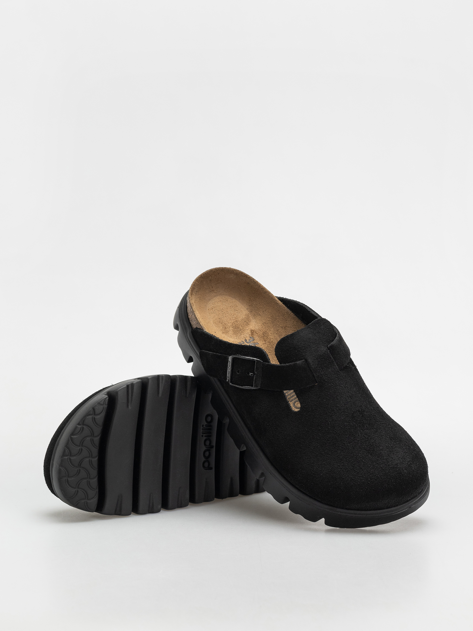 Birkenstock Flip-flops Boston Chunky Suede Narrow Wmn - black