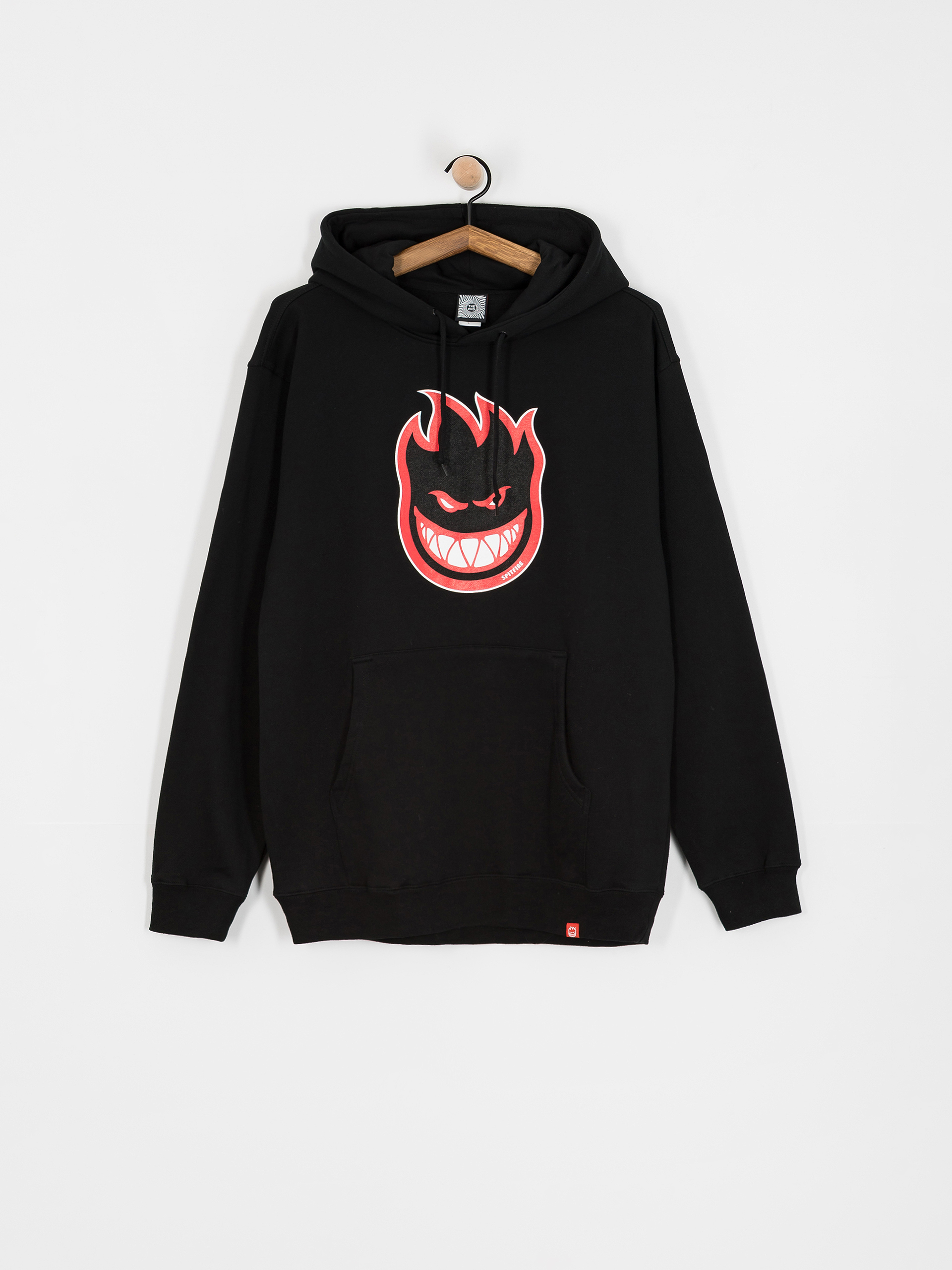 Spitfire Bighead Fill HD Hoodie - black (black/black red & white