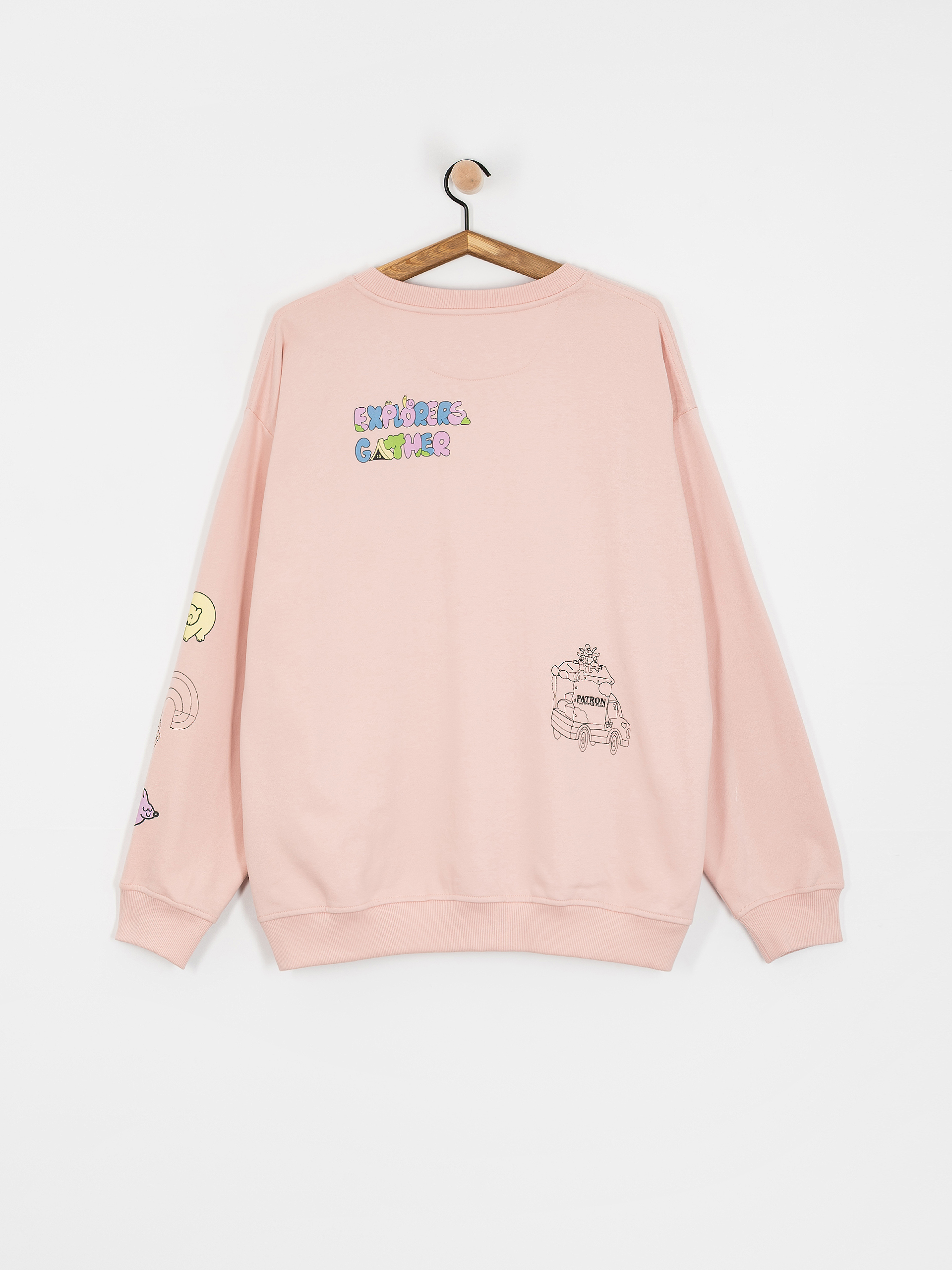 The North Face Mountain Cleanup Oversized Sweatshirt (pink moss)