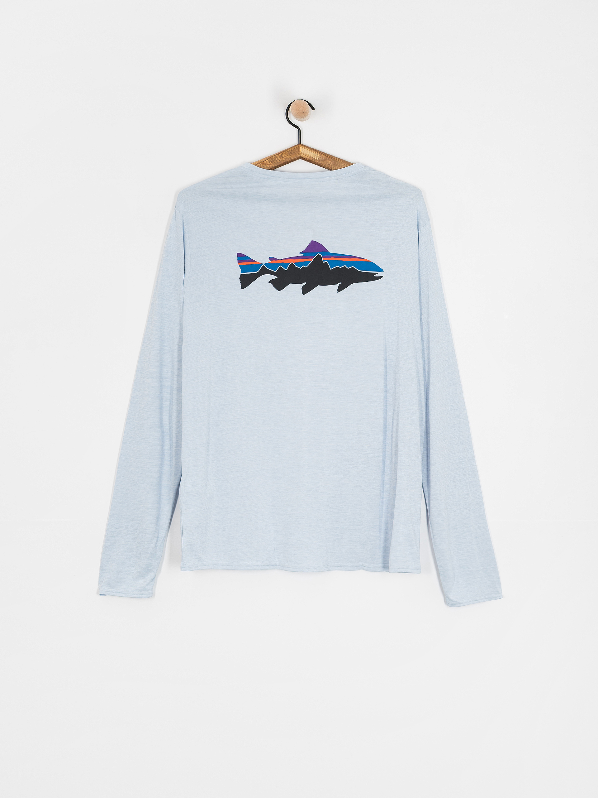 Patagonia Longsleeve Cap Cool Daily Graphic (fitz roy trout/fleck blue)