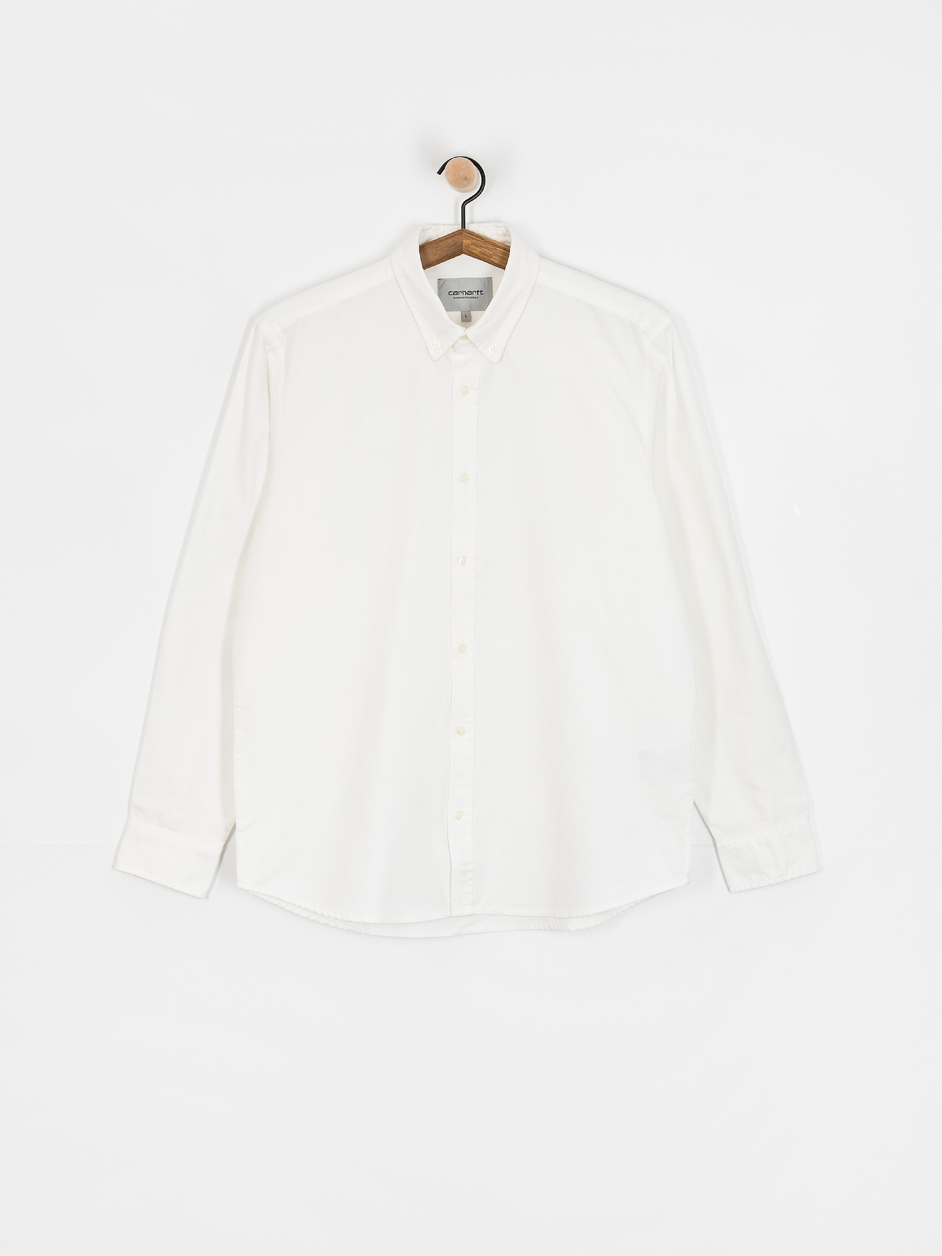 Carhartt Linus Stripe Poplin Short Sleeve Shirt - Bleach