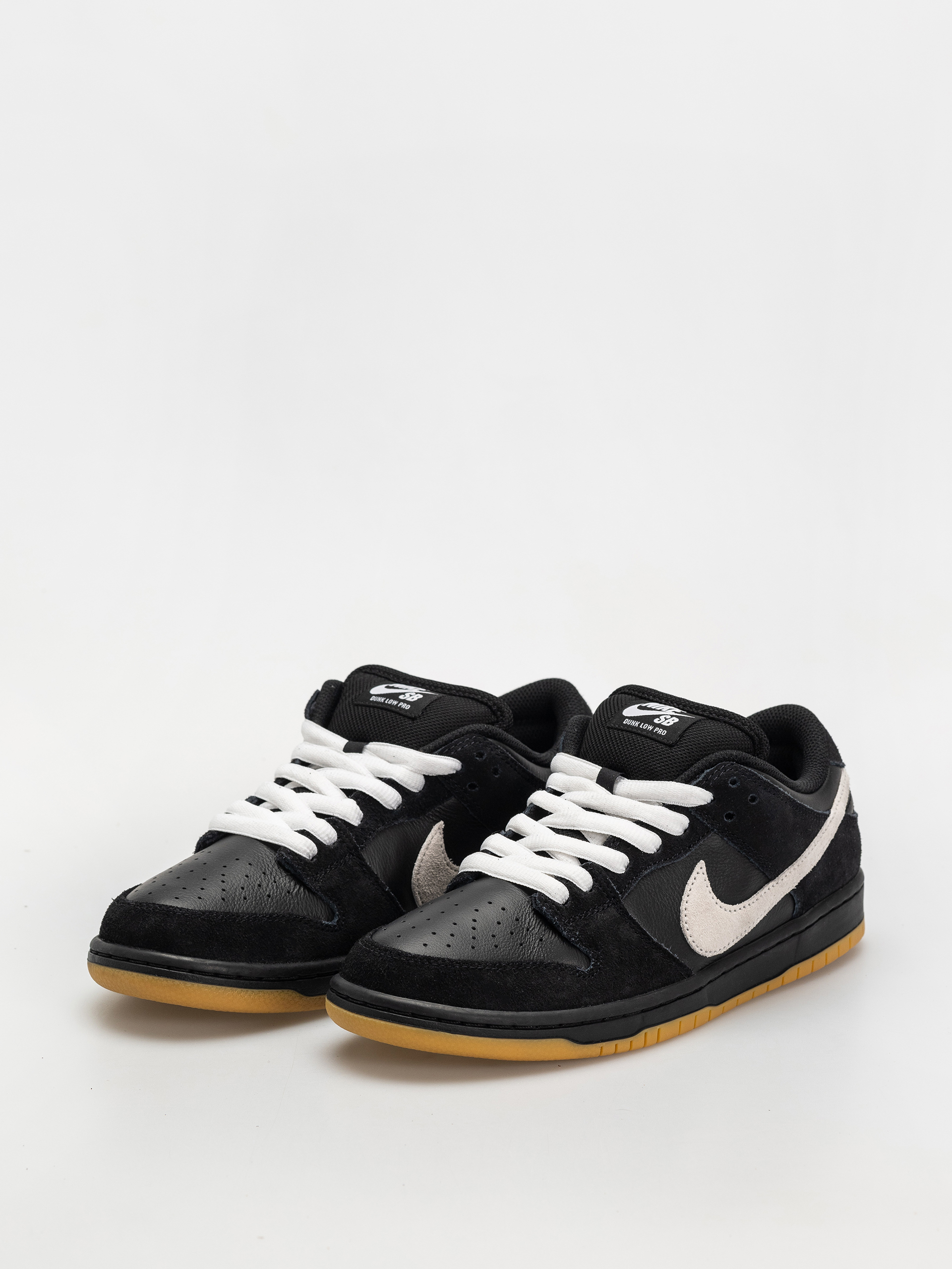 Nike SB Dunk Low Pro Schuhe (black/white black gum light brown)