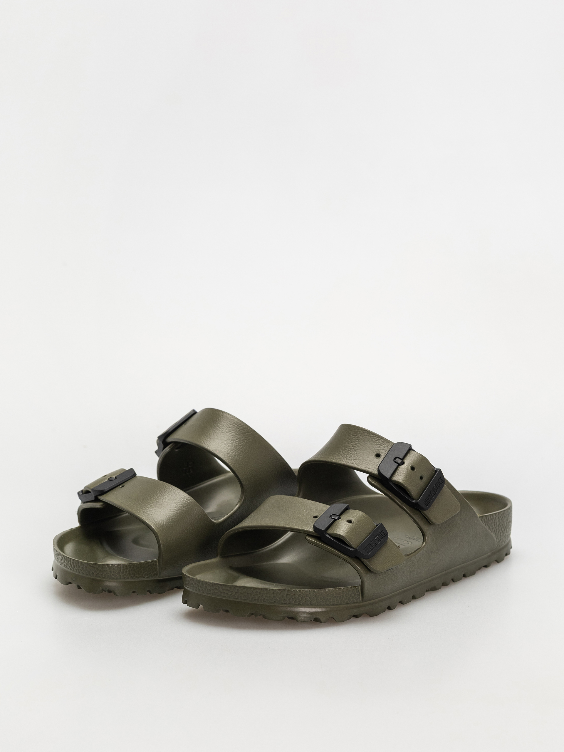 Birkenstock Arizona Stealth Buckle EVA Narrow Wmn Flip Flops (khaki/black)