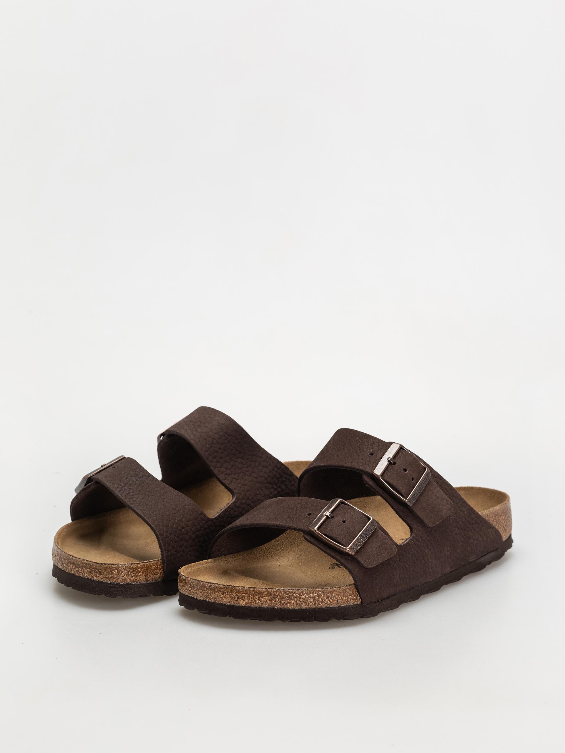Birkenstock Flip-flops Arizona Nubuck Leather Regular (desert buck roast)
