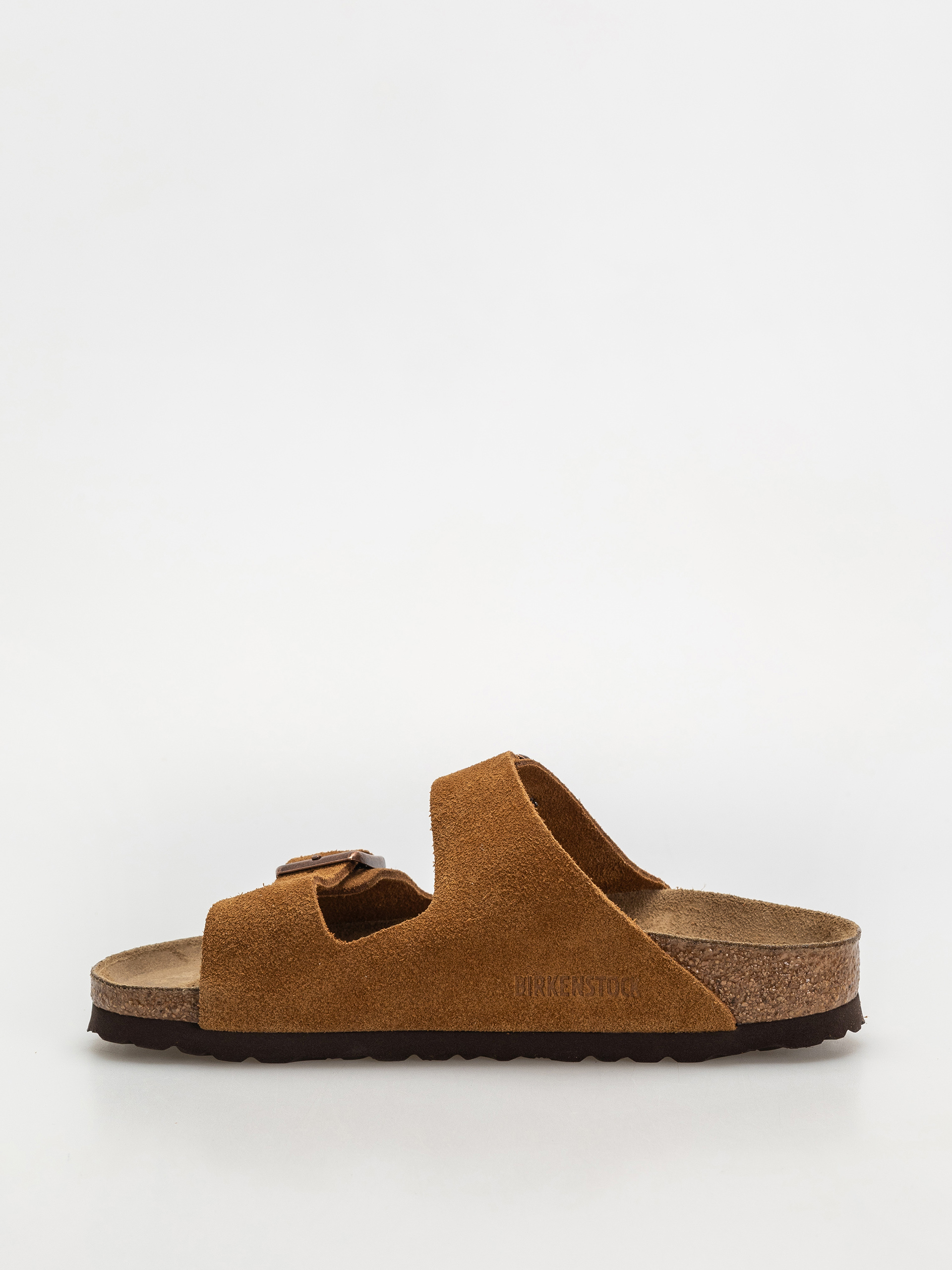 Birkenstock Flip Flops Arizona Suede Leather Narrow Wmn (mink)