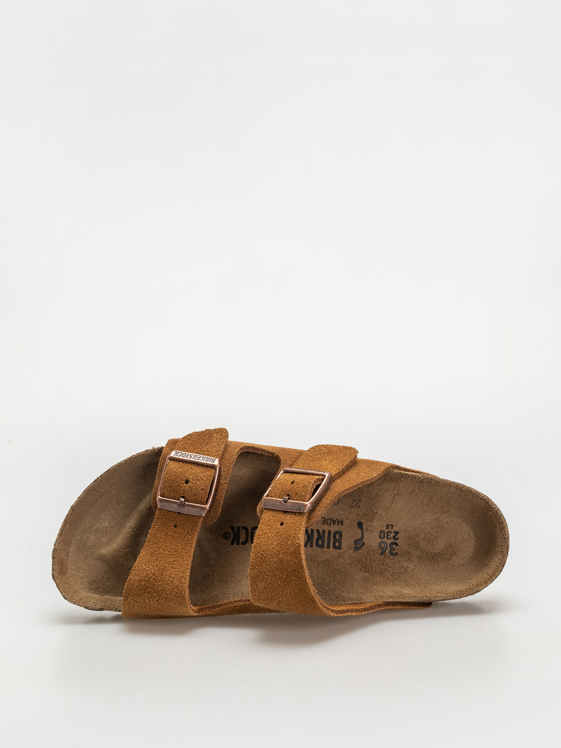 Birkenstock Flip-flops Arizona Suede Leather Narrow Wmn (mink)