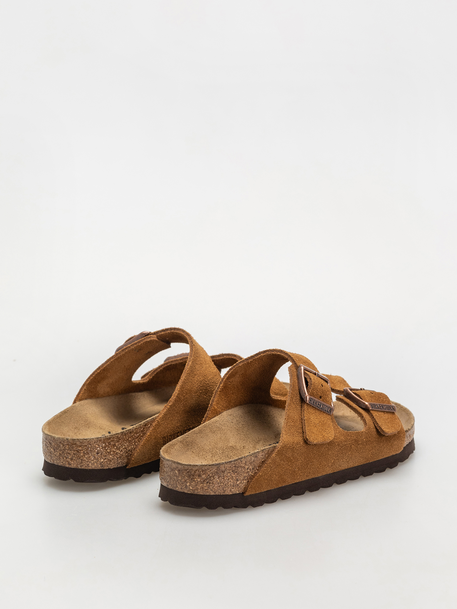 Birkenstock Flip Flops Arizona Suede Leather Narrow Wmn (mink)