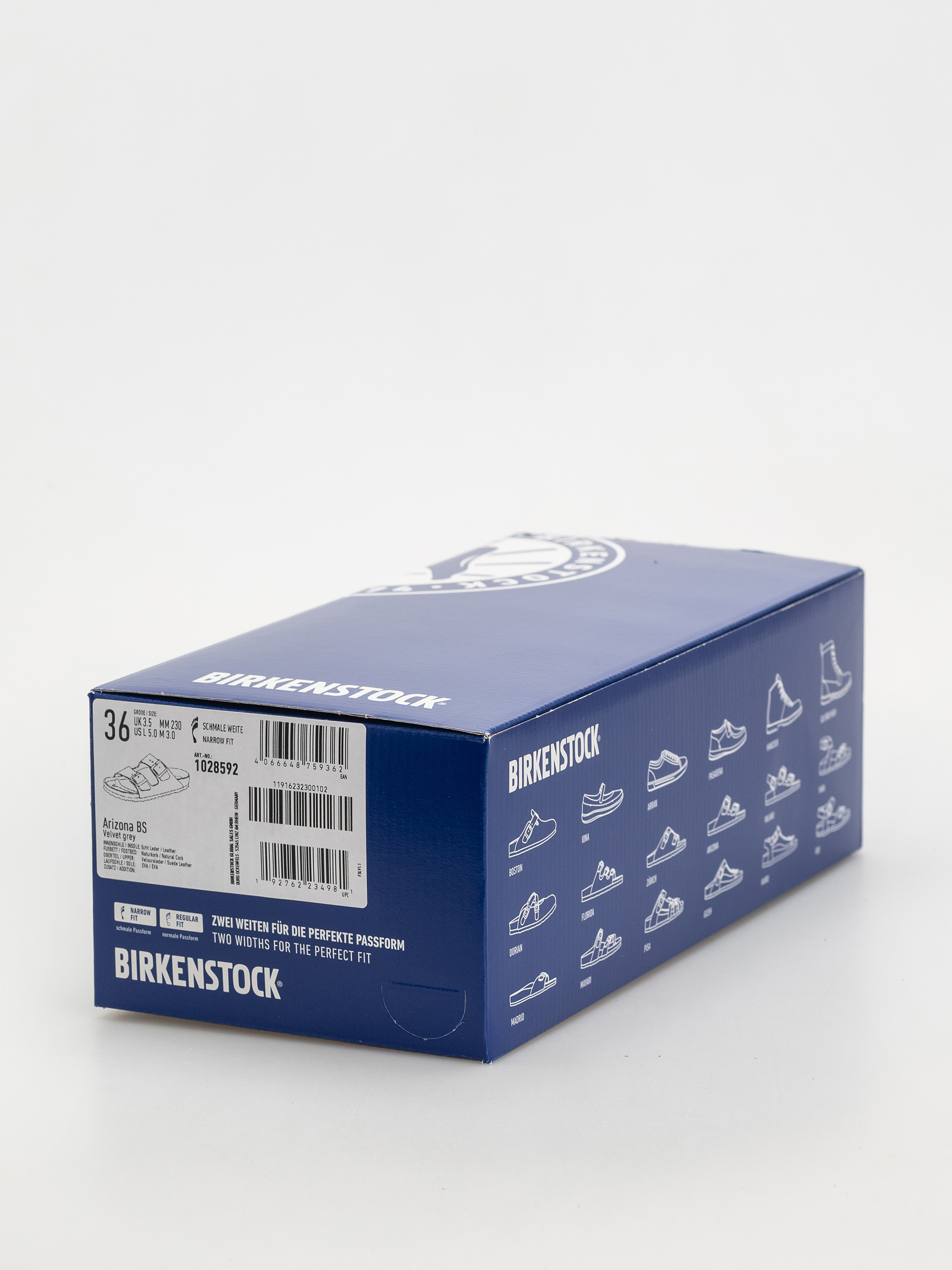 Birkenstock Flip-flops Arizona Suede Leather Narrow Wmn (velvet grey)