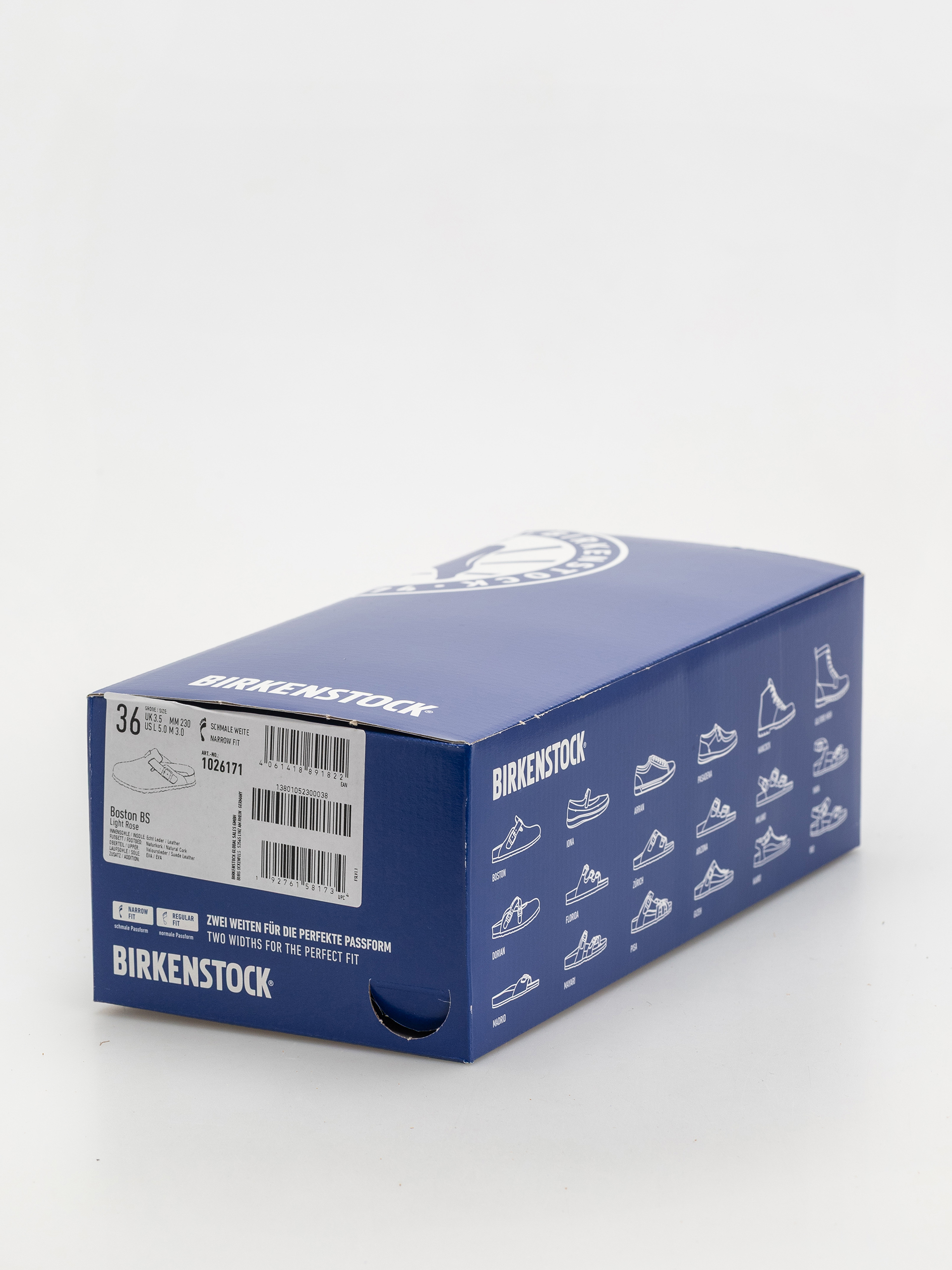 Birkenstock Flip Flops Boston Suede Leather Narrow Wmn (light rose)