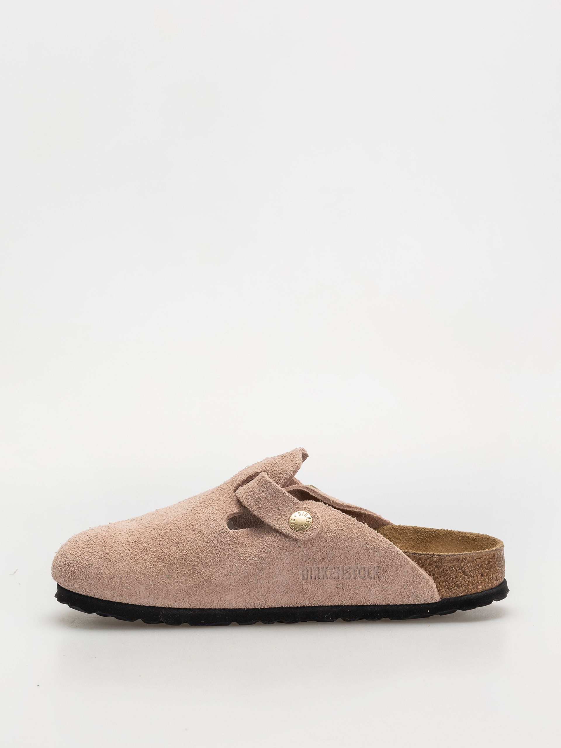 Birkenstock Flip Flops Boston Suede Leather Narrow Wmn (light rose)
