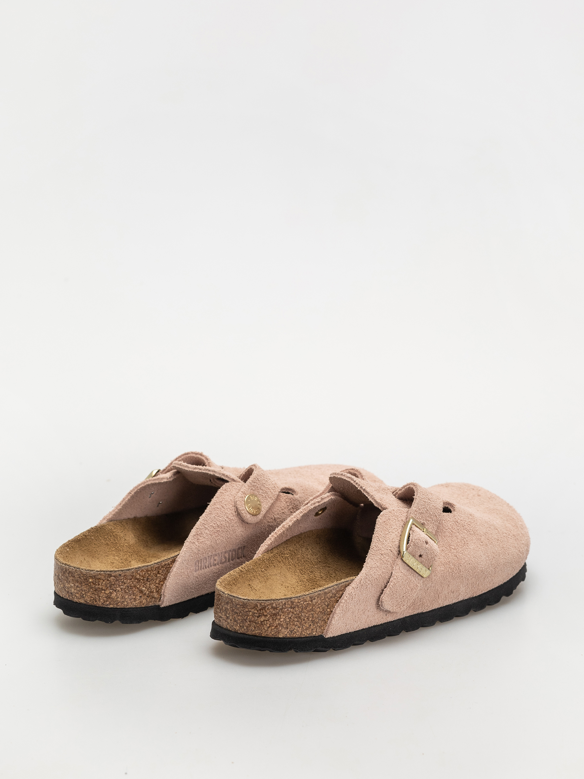 Birkenstock Flip-flops Boston Suede Leather Narrow Wmn (light rose)