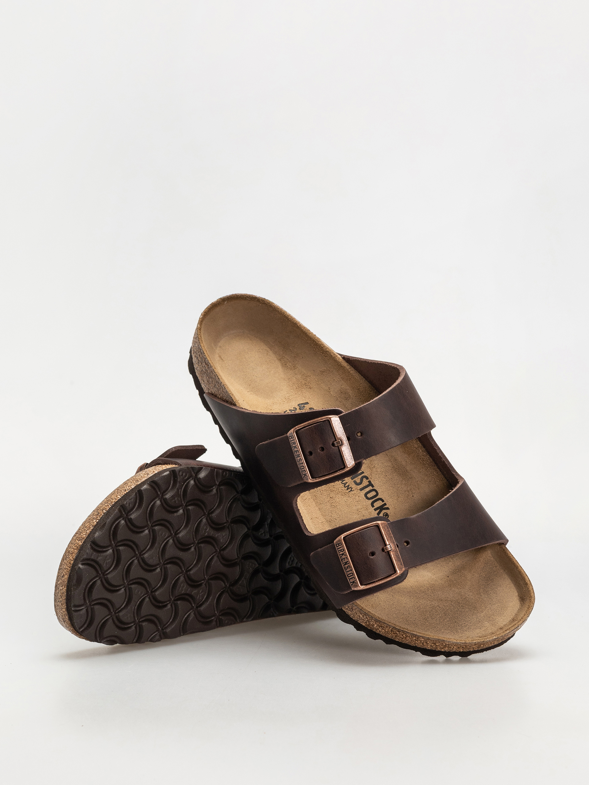 Birkenstock Arizona Oiled Leather Regular Flip-flops (habana)