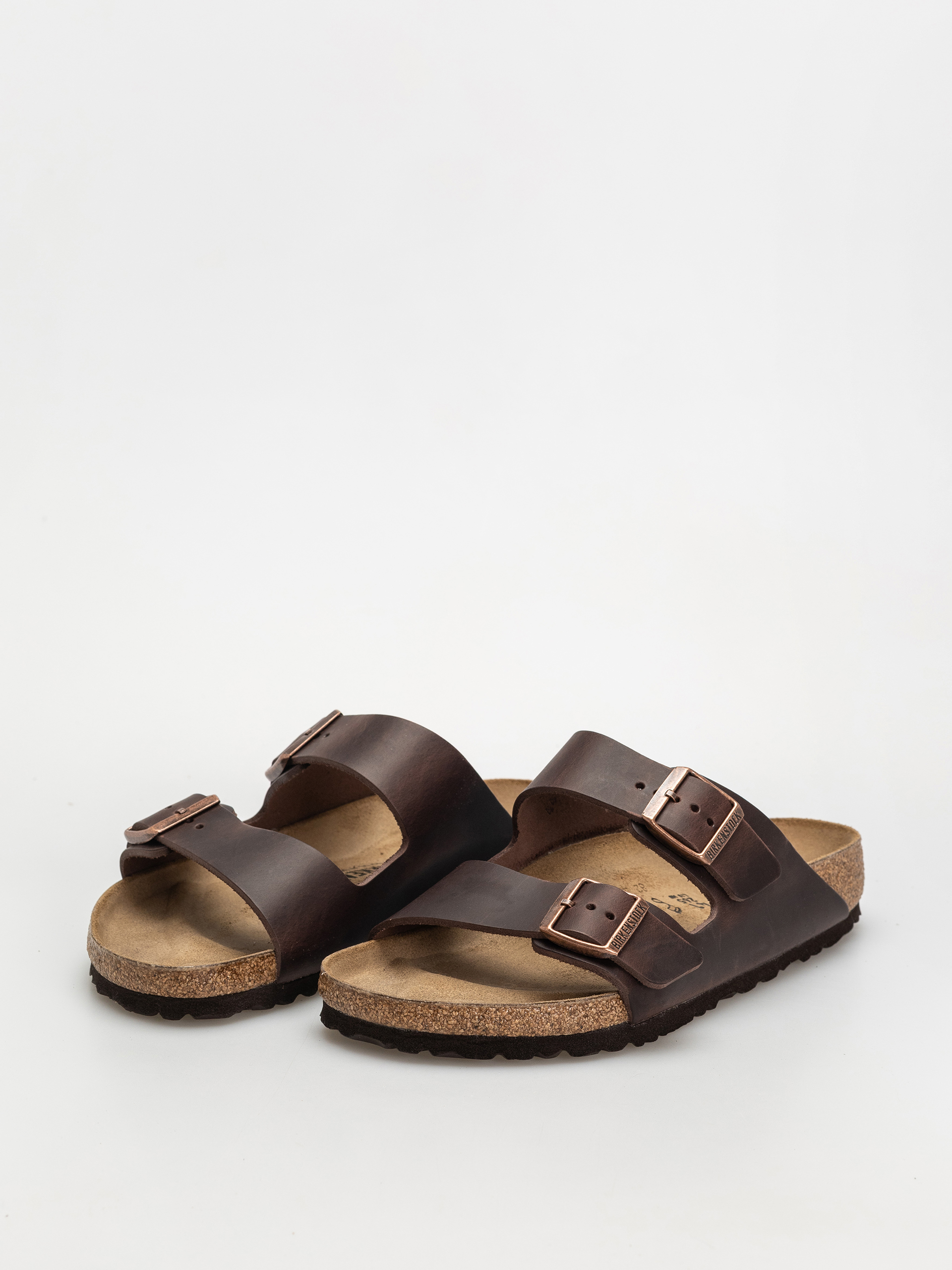 Birkenstock Arizona Oiled Leather Regular Flip Flops (habana)