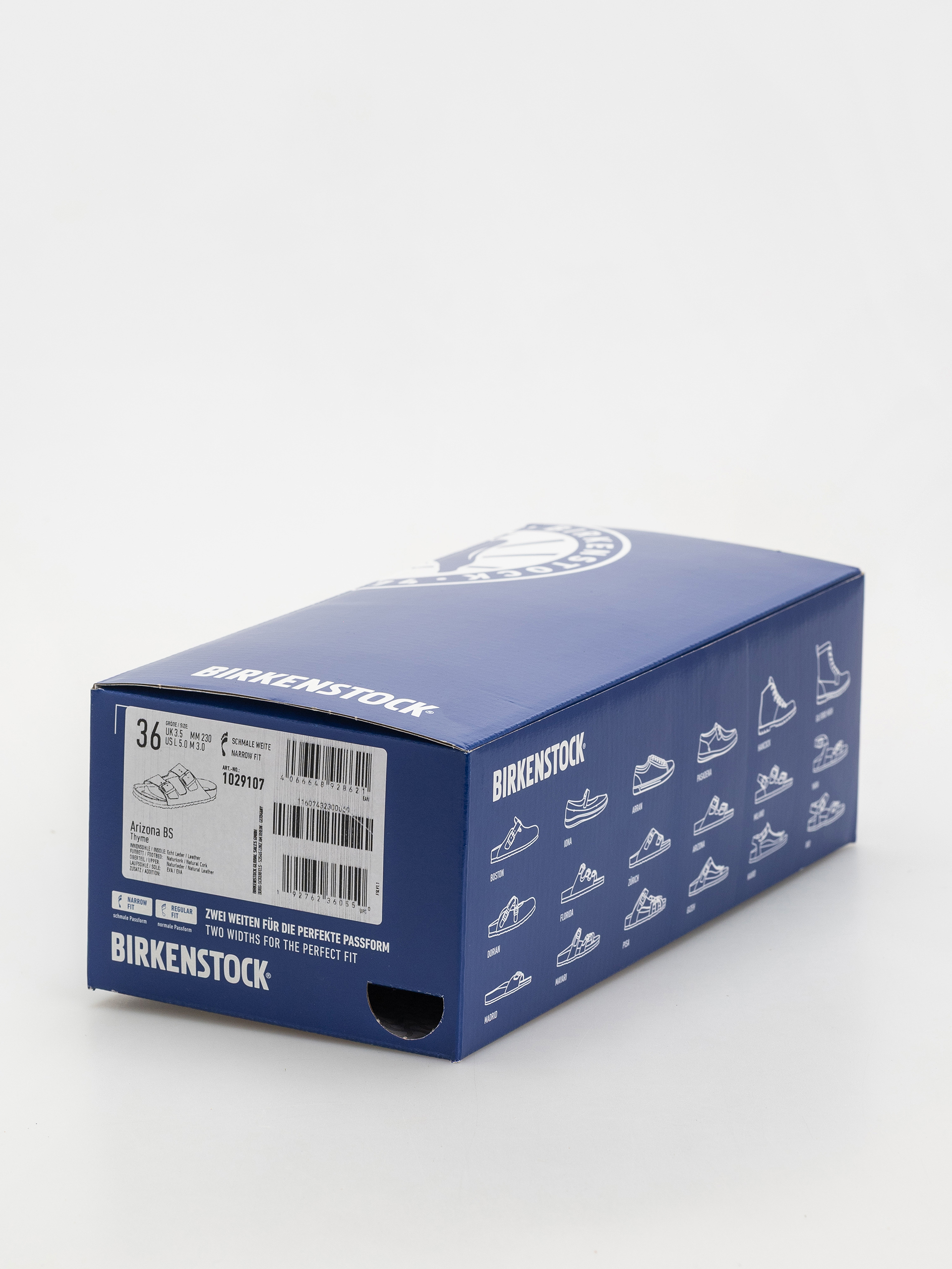 Birkenstock Flip-flops Arizona Natural Leather Narrow Wmn (thyme)