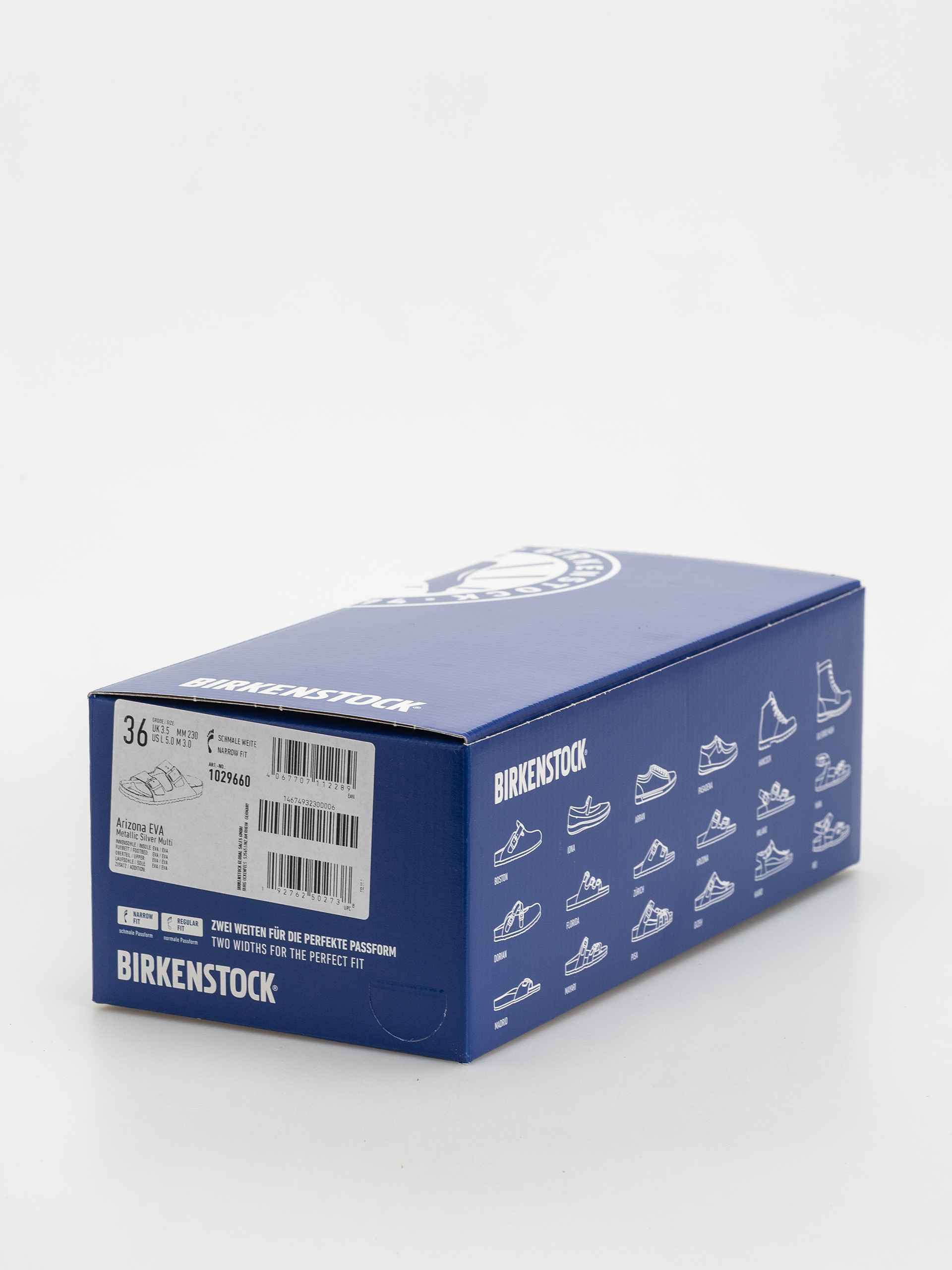 Birkenstock Flip-flops Arizona EVA Narrow Wmn (metallic silver multi)