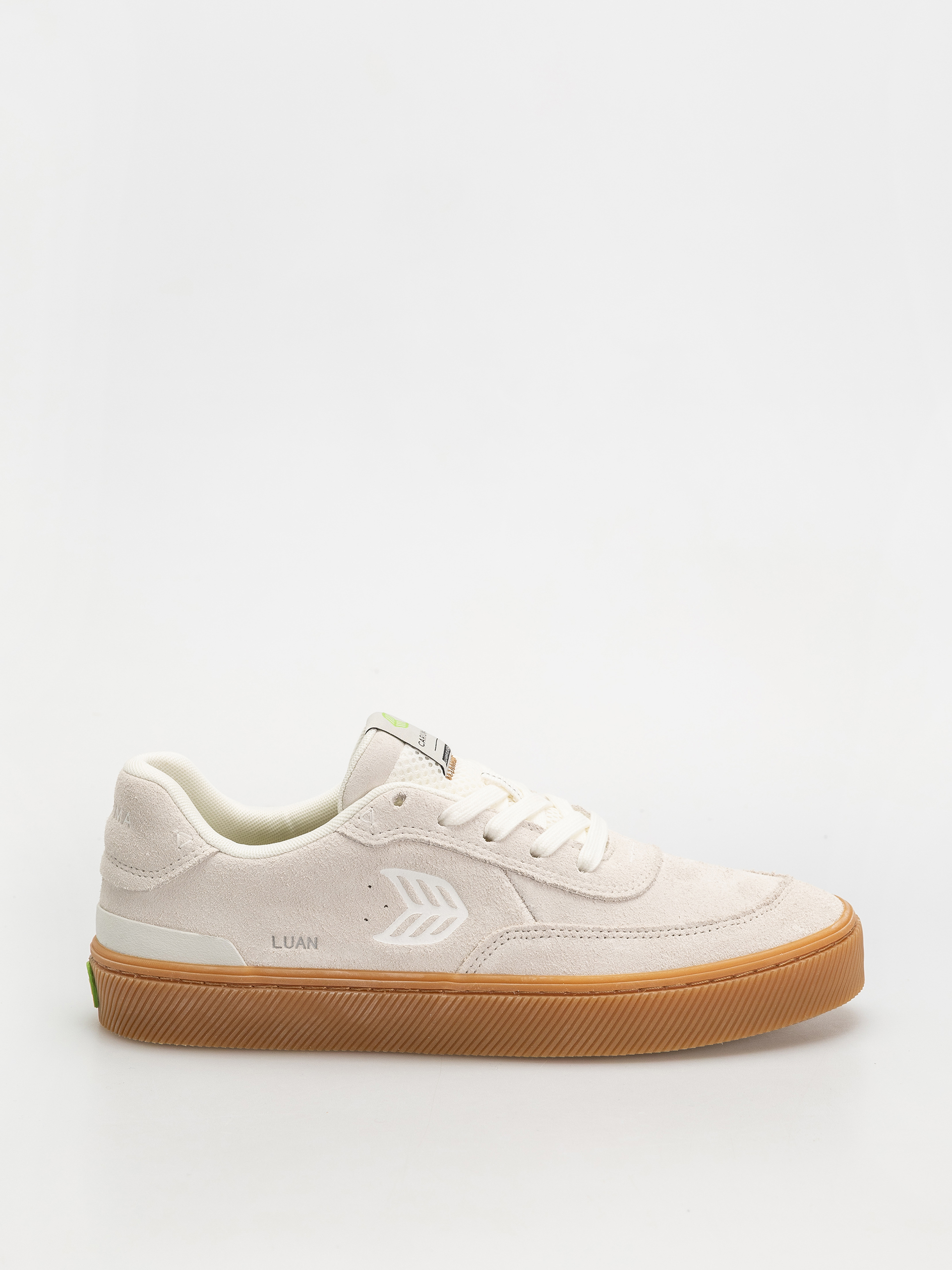 Cariuma Luan Pro Shoes (gum smoke white suede off white logo)