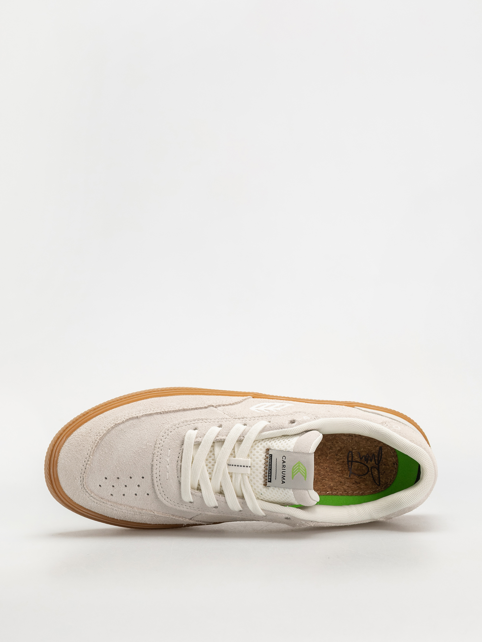 Cariuma Luan Pro Schuhe (gum smoke white suede off white logo)