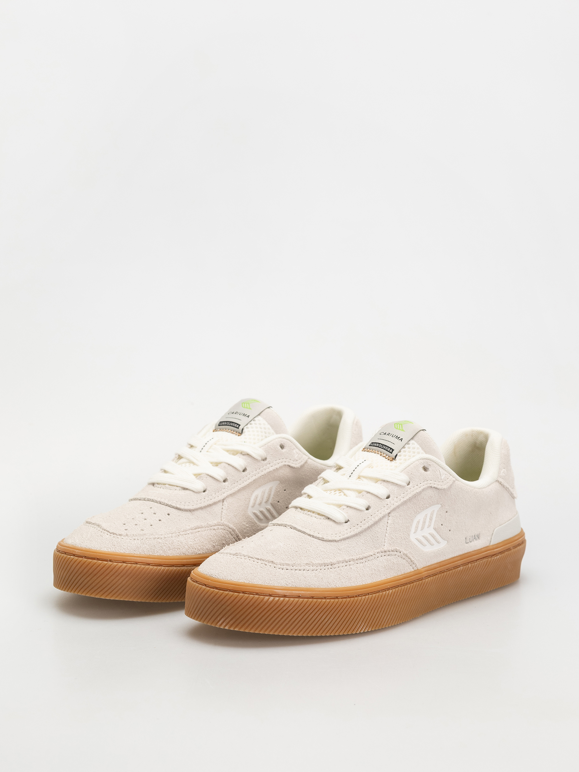 Cariuma Luan Pro Schuhe (gum smoke white suede off white logo)