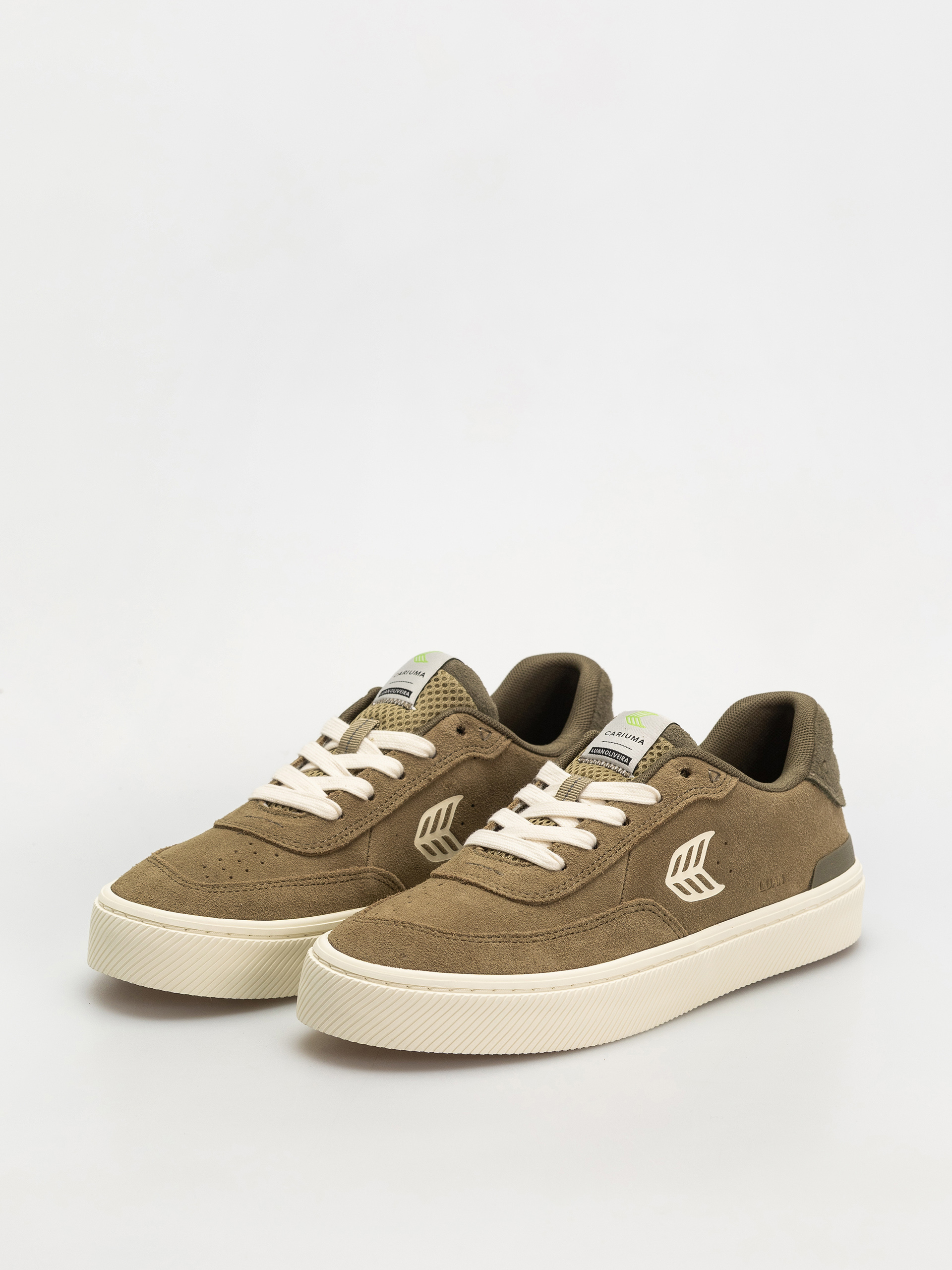 Cariuma Luan Pro Shoes Wmn (olive green suede ivory logo burnt olive)