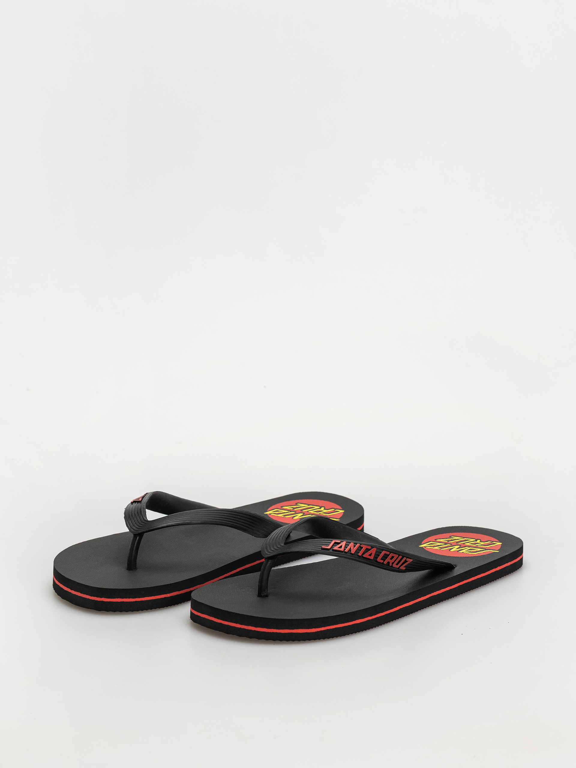 Santa Cruz Classic Dot Flip Flops (black)