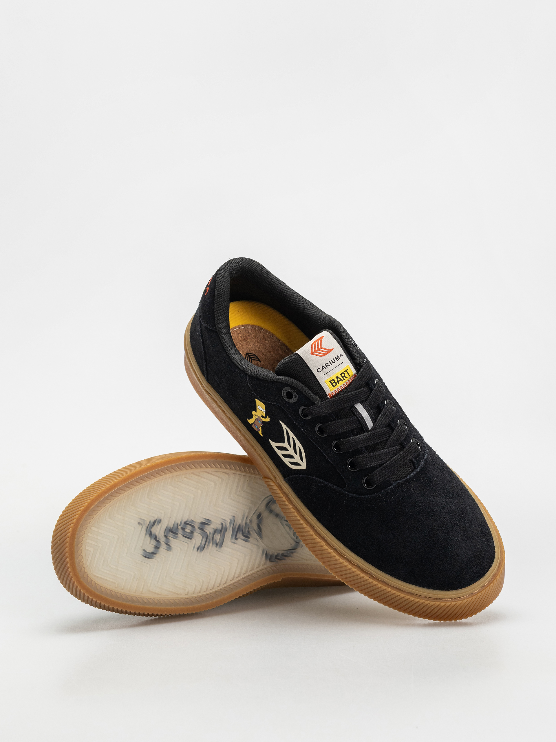 Cariuma Simpsons Naioca Shoes (black suede bart skateboard)