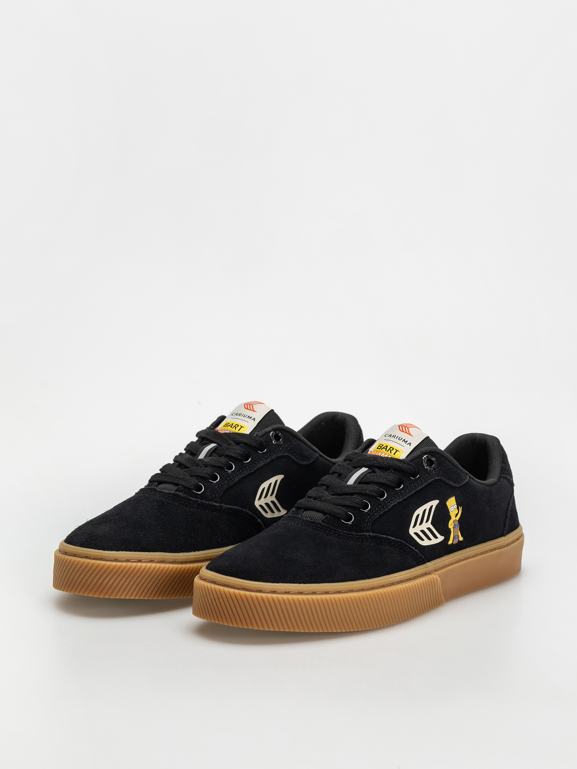 Cariuma Simpsons Naioca Shoes (black suede bart skateboard)