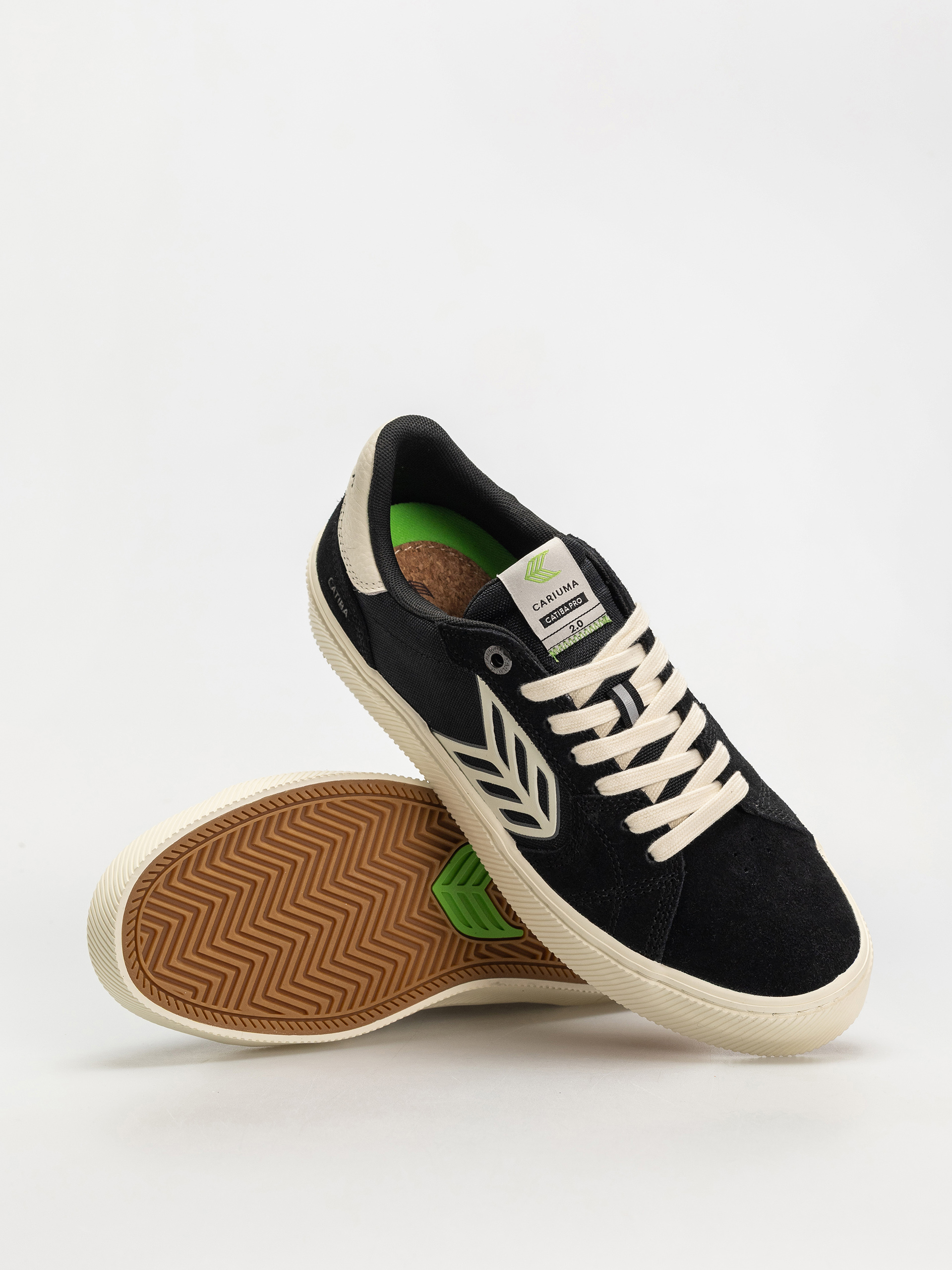 Cariuma Catiba Pro 2.0 Shoes (black suede and cordura ivory logo)