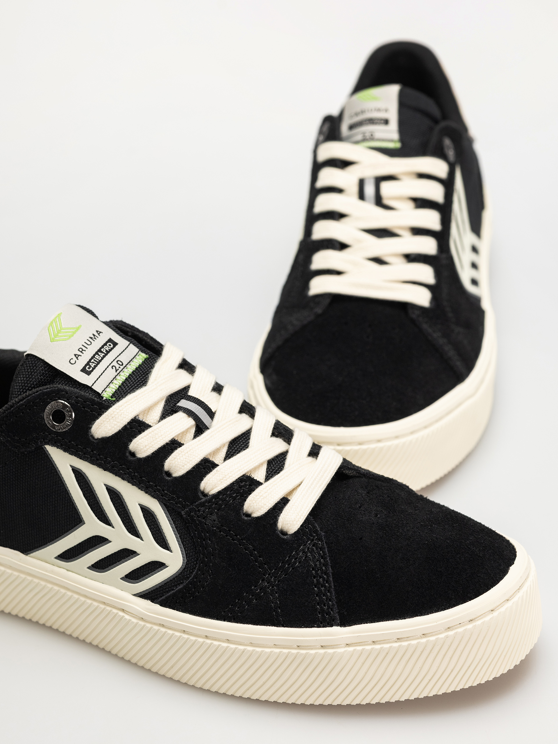 Cariuma Catiba Pro 2.0 Shoes (black suede and cordura ivory logo)
