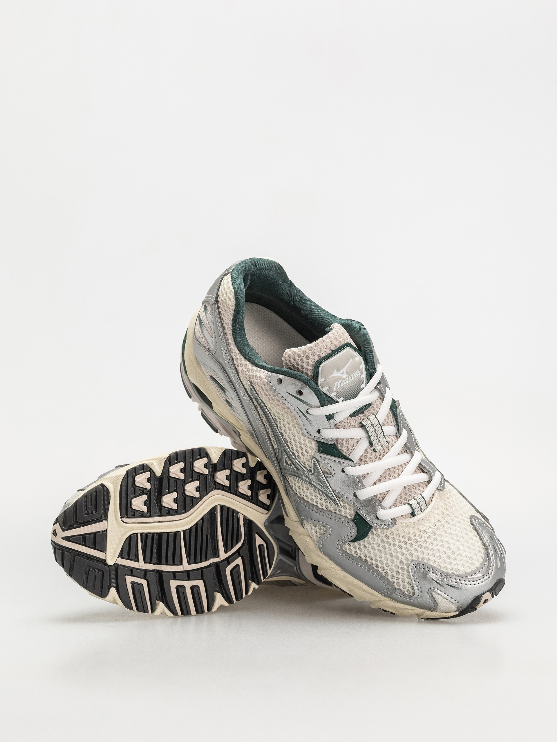 Mizuno Wave Rider 10 Shoes - white, silver (snow white/slate
