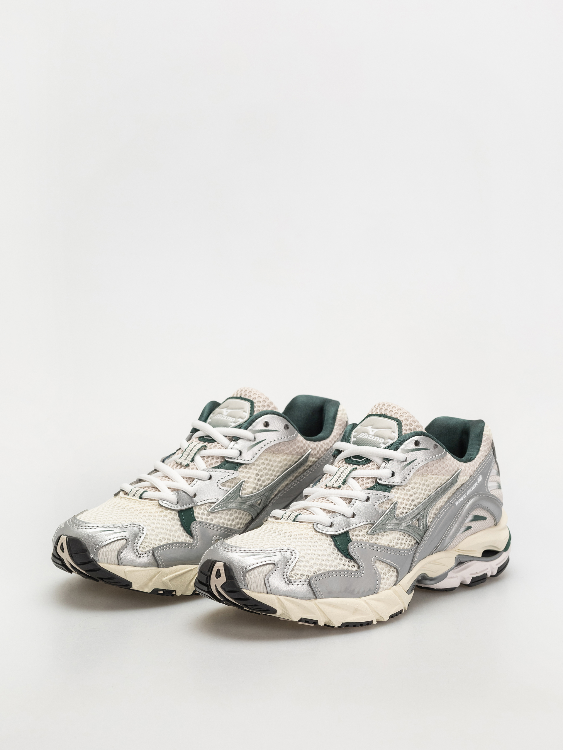 Mizuno Wave Rider 10 Shoes (snow white/slate/bistro green)