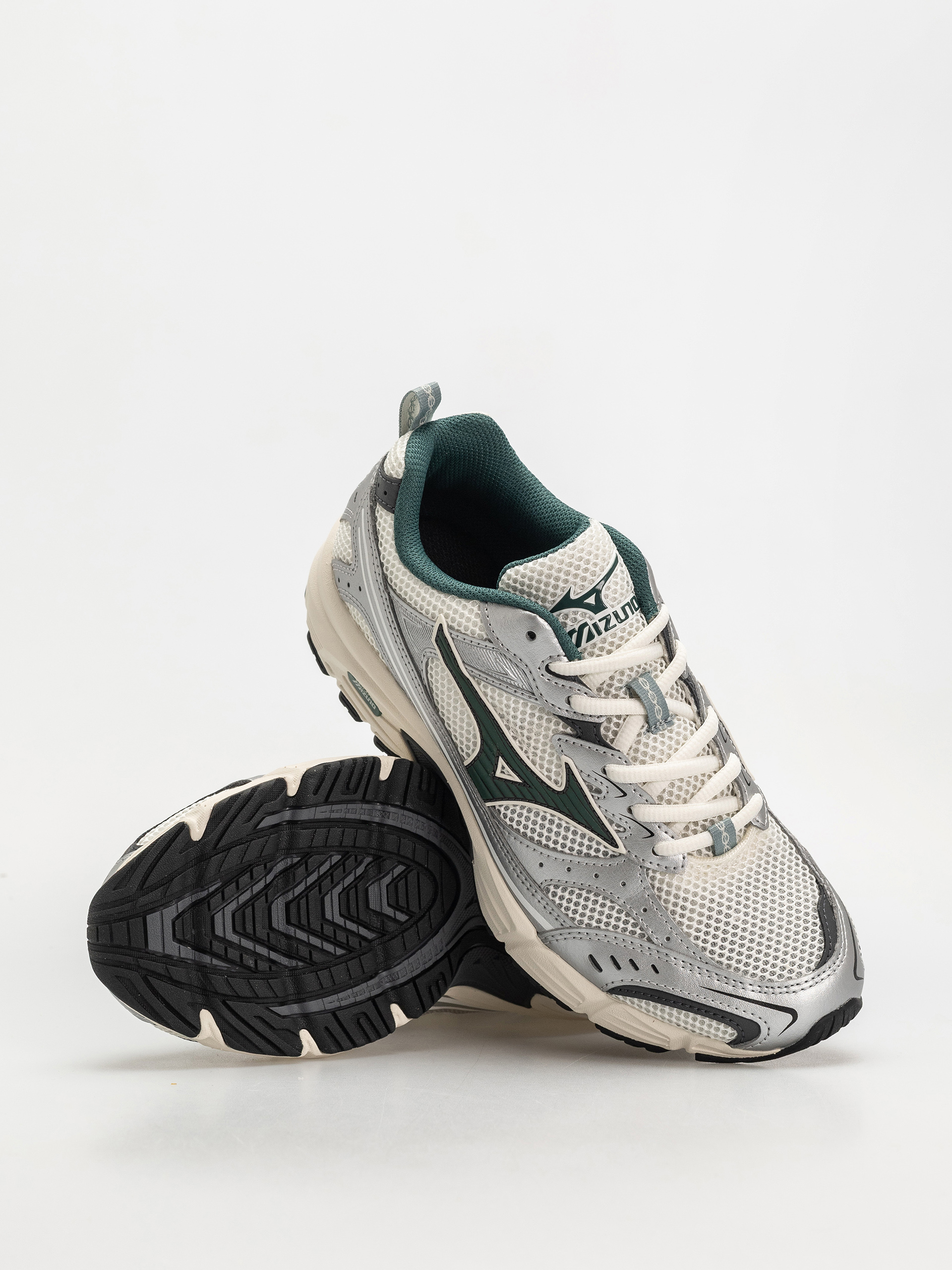Mizuno MXR Shoes (snow white/bistro green/silver)
