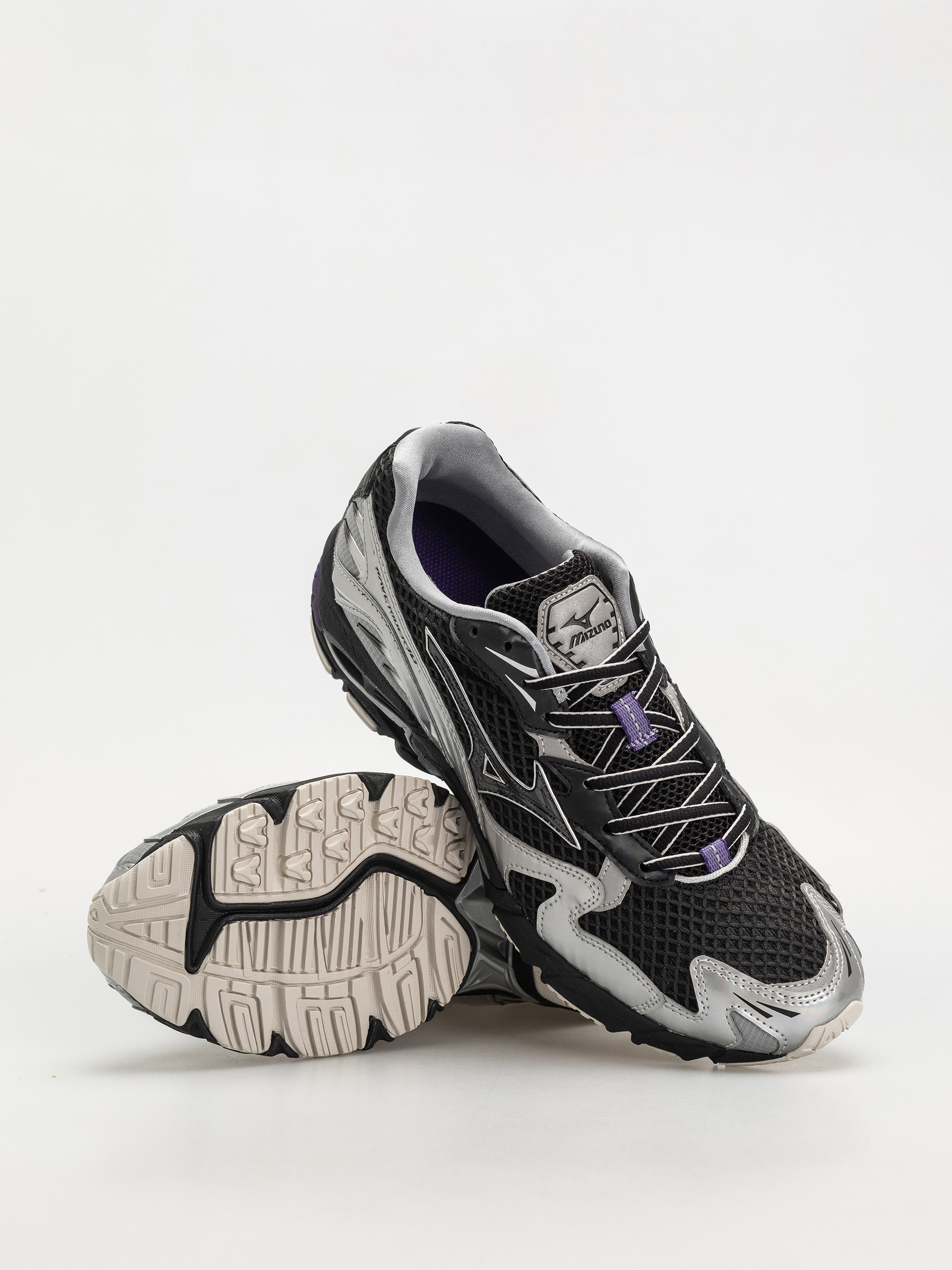 Mizuno Wave Rider 10 Shoes black (black/black sand/purple haze)