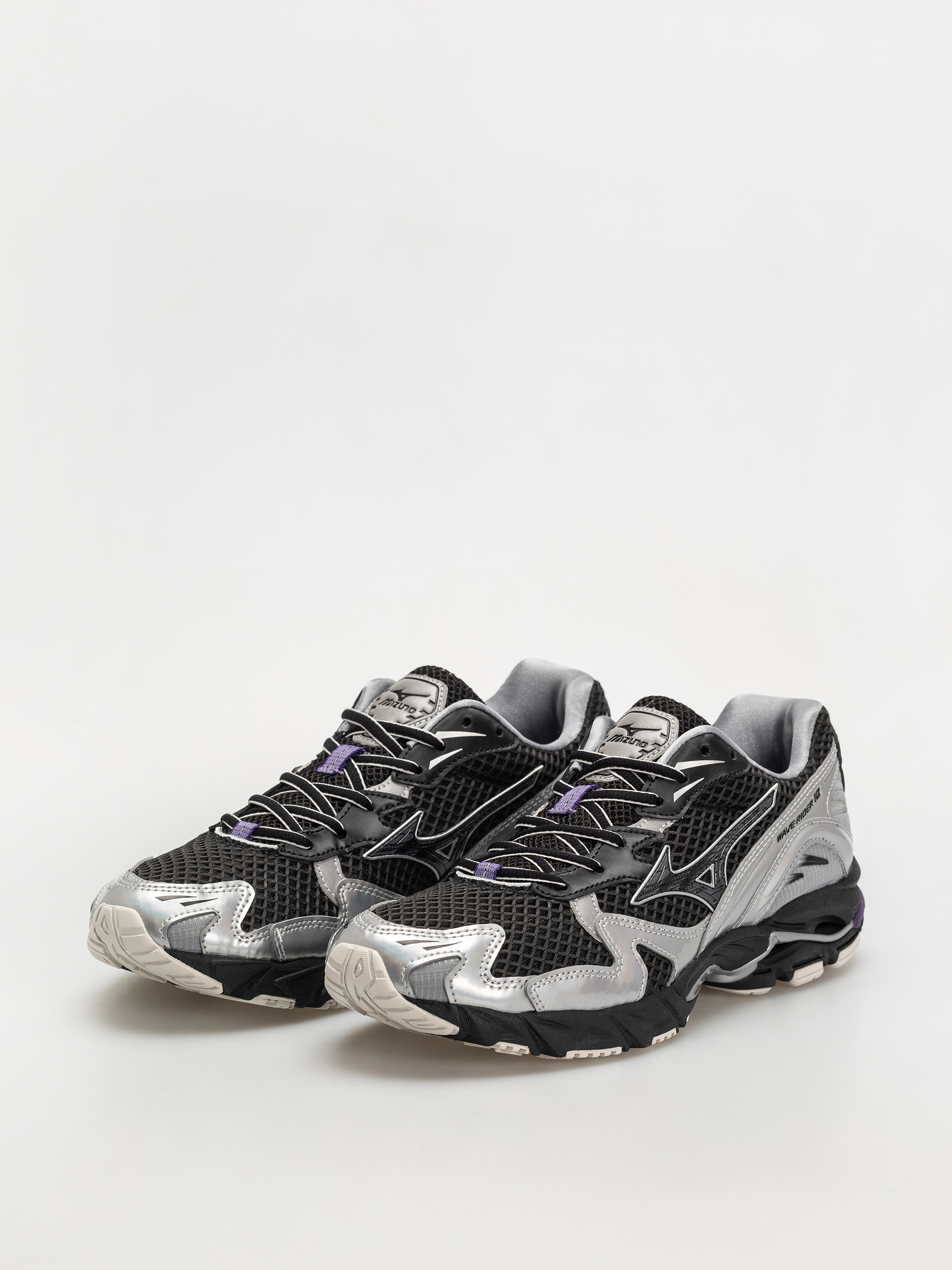 Mizuno Wave Rider 10 Schuhe (black/black sand/purple haze)