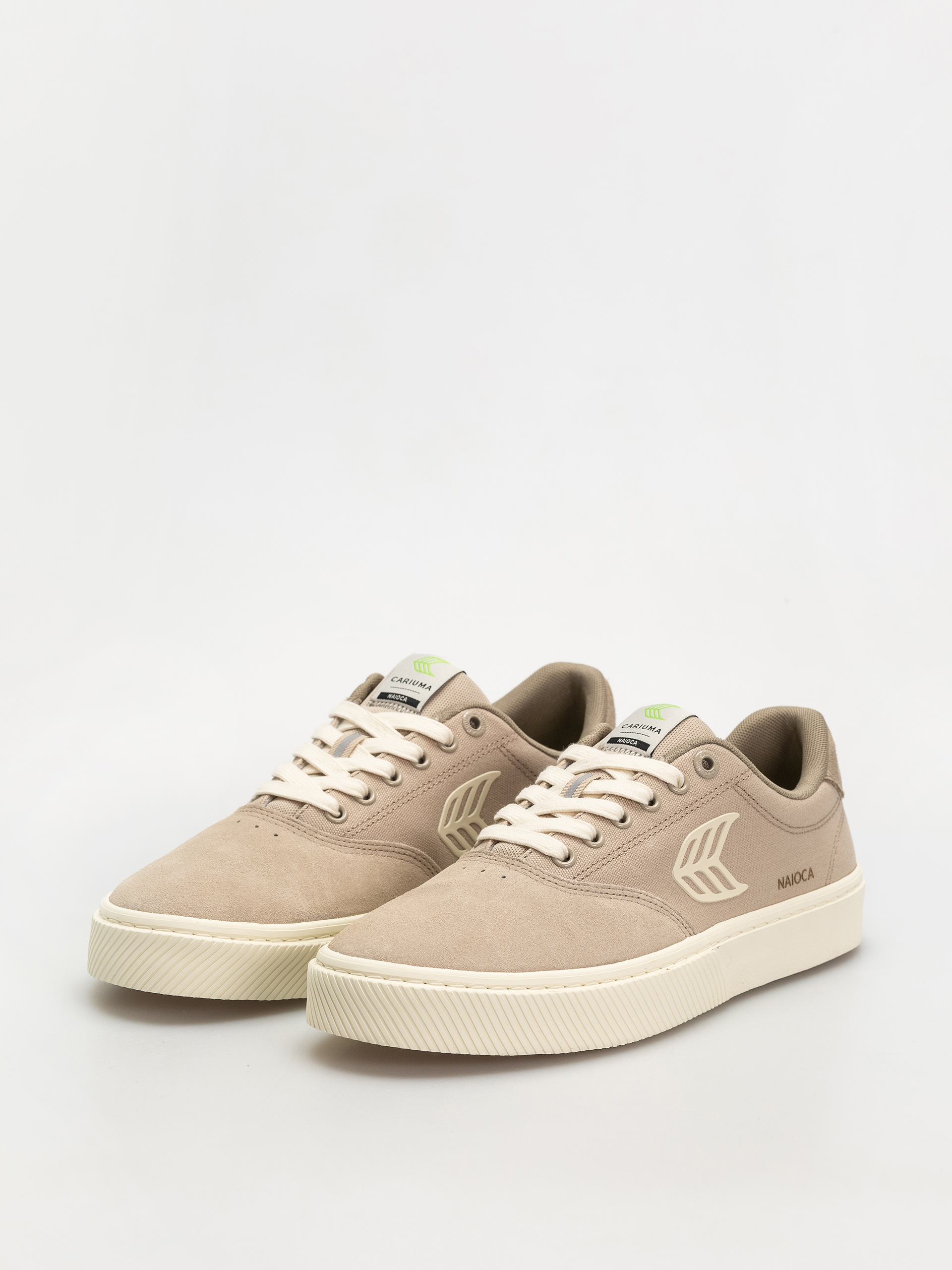 Cariuma Naioca Pro Schuhe (plaza taupe suede and canvas ivory logo laurel oak)