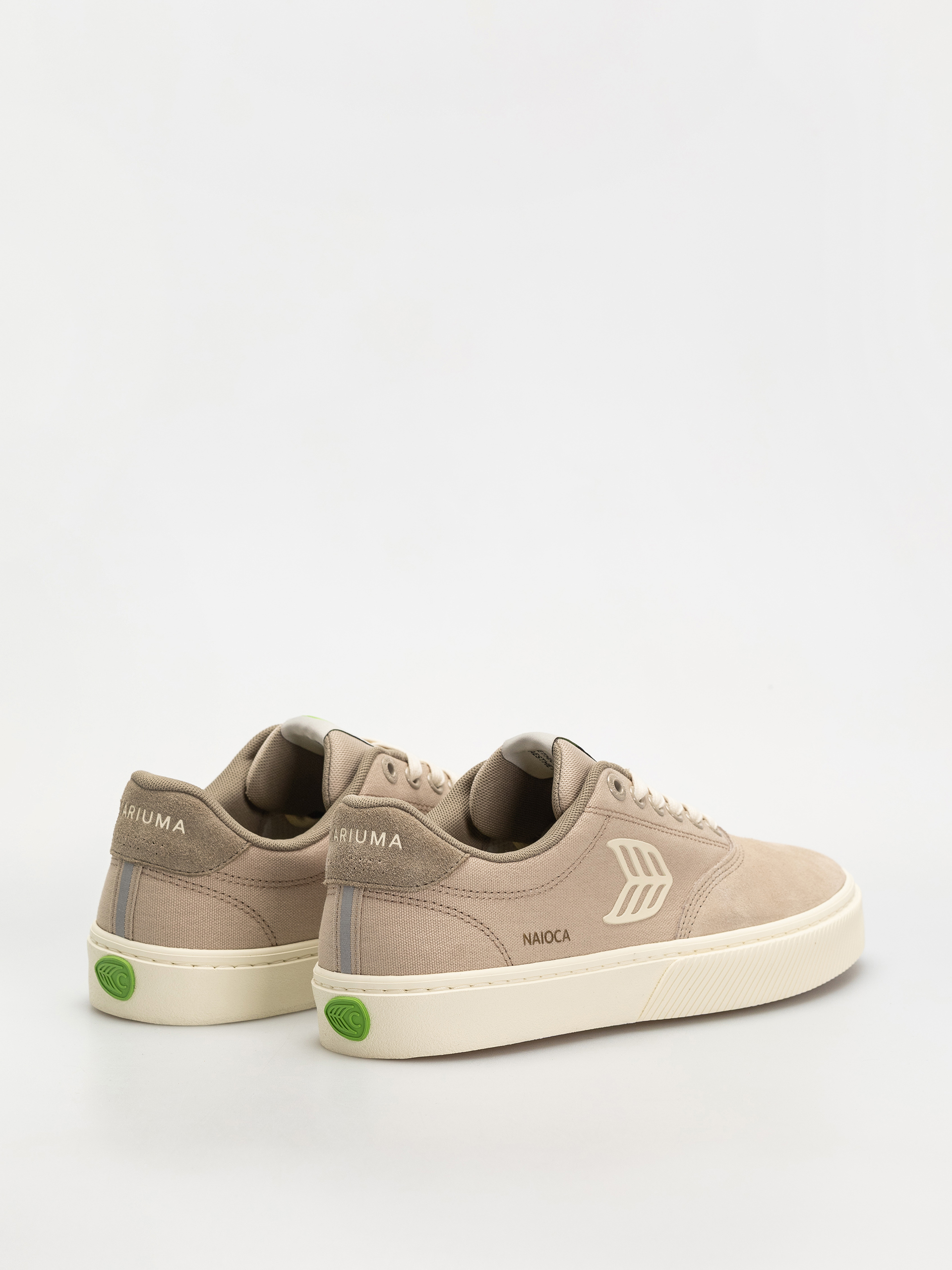 Cariuma Naioca Pro Shoes (plaza taupe suede and canvas ivory logo laurel oak)