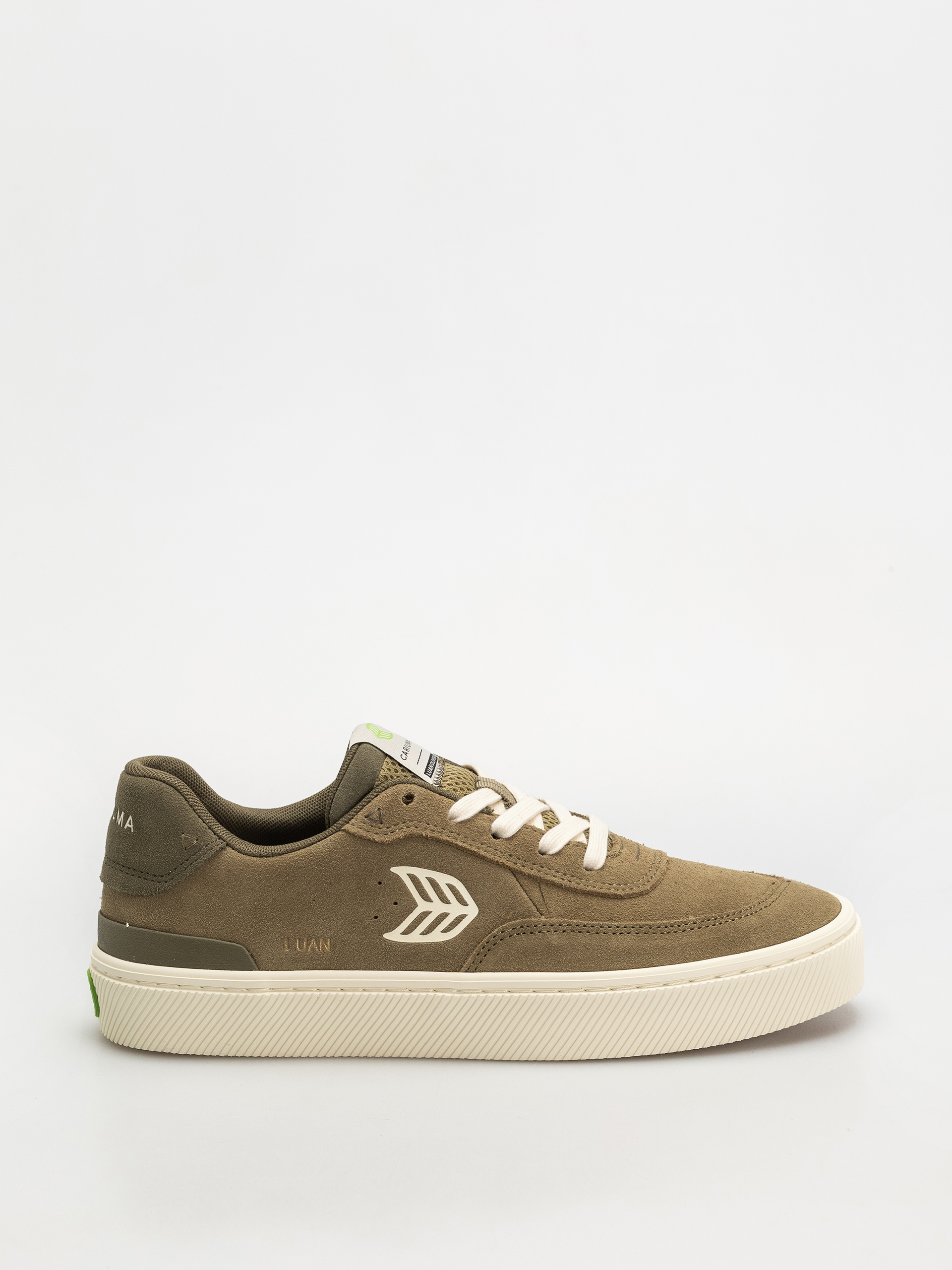 Cariuma Luan Pro Schuhe (olive green suede ivory logo burnt olive)
